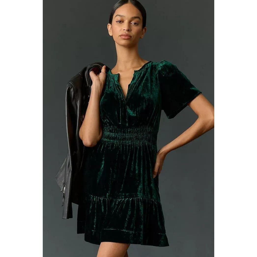 Anthropologie New Anthropologie The Somerset Mini Dress: Velvet $168 XXS Size XXS / US 00 / IT 34 - 2 Thumbnail