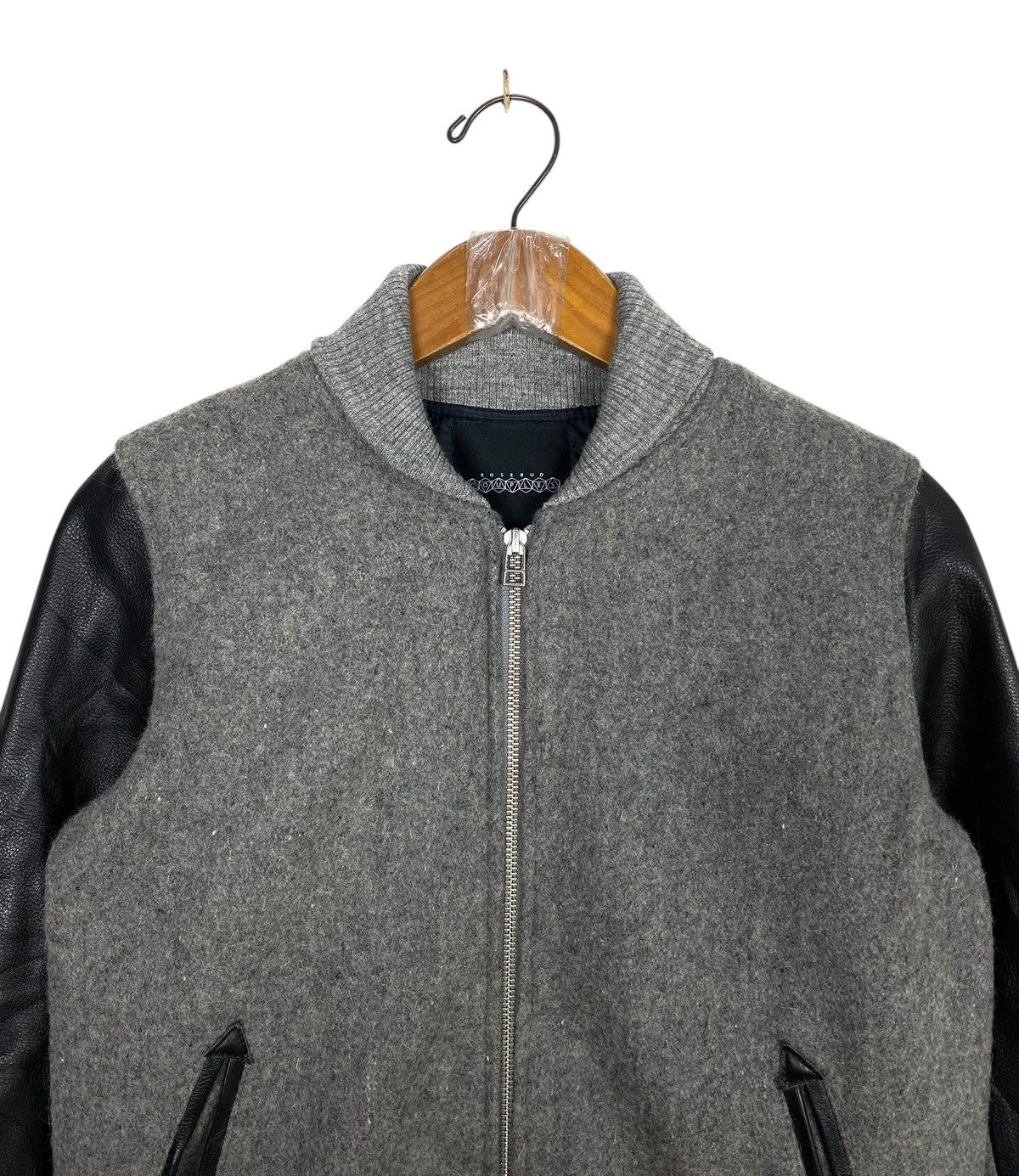 Japanese Brand Rare‼️ Vintage Rosebud Couples Varsity Wool Cowhide Size US S / EU 44-46 / 1 - 4 Thumbnail