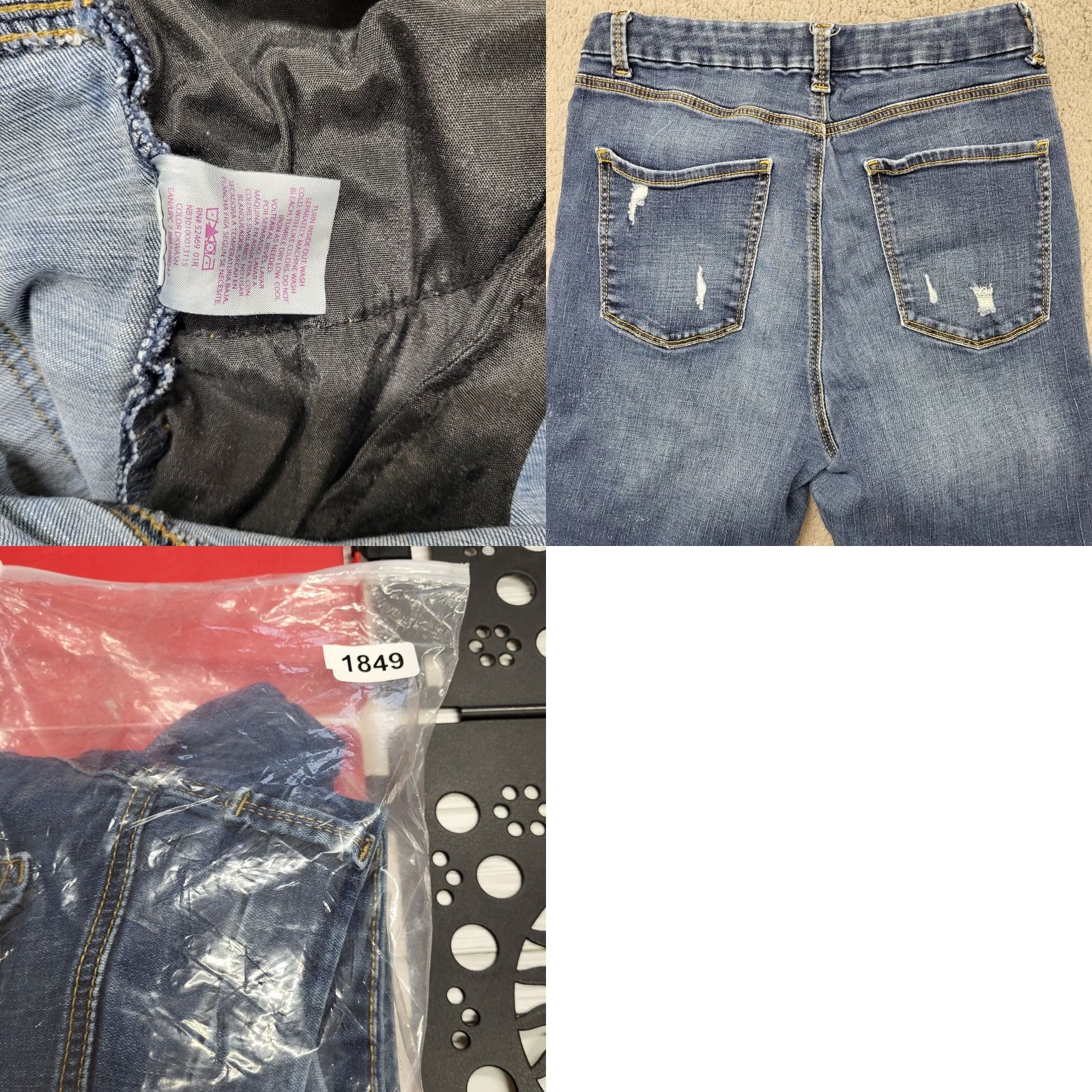 Vintage VINTAGE: NoBo Jeans Womens Size 13 Distressed Jeans Stretch High Rise Tapered Denim 28x26 Size 34" / US 12 / IT 48 - 9 Thumbnail