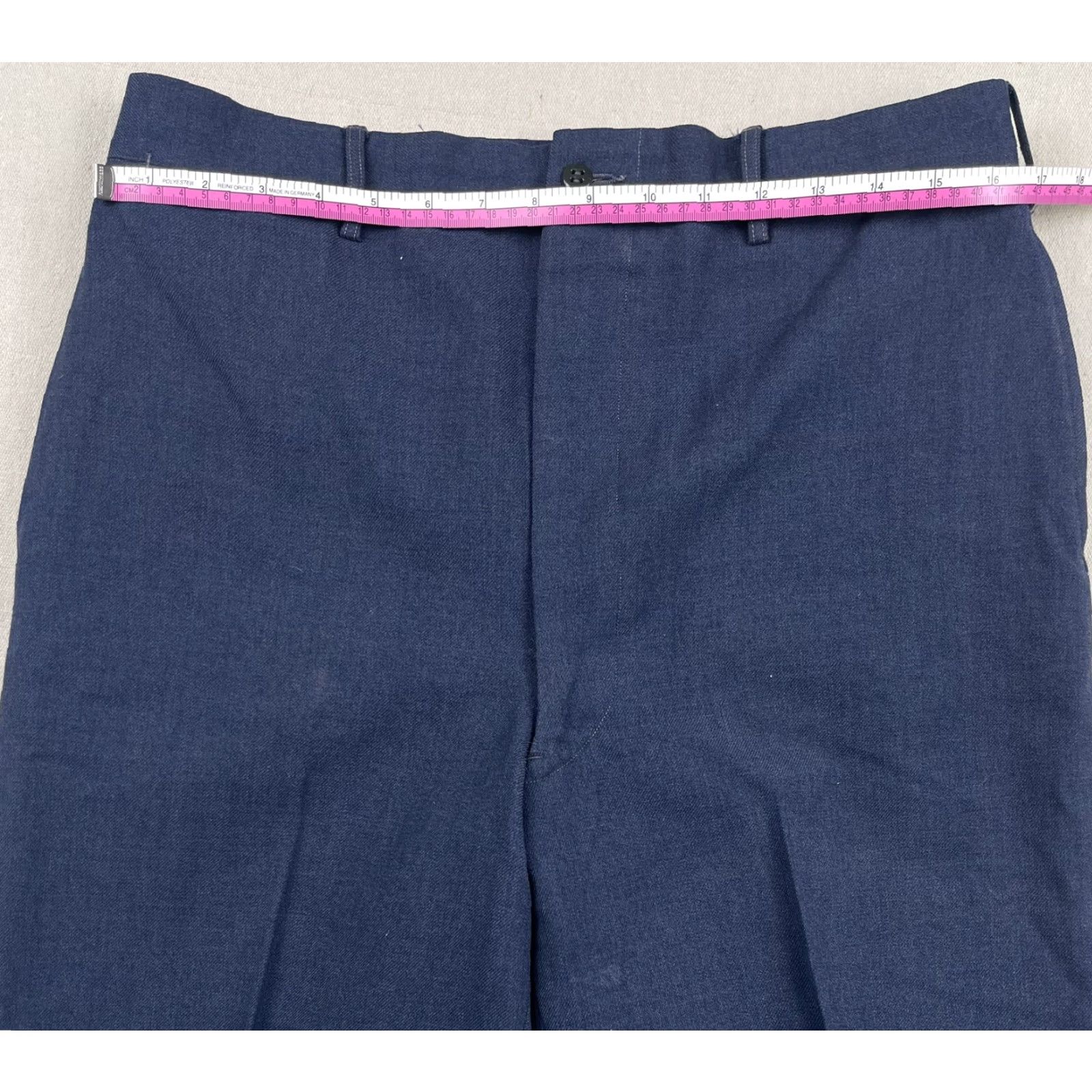 Denime VINTAGE Military Pants Blue Denim 34x31 USA 90s Rare Pockets Zip Fly Mens Size US 34 / EU 50 - 6 Thumbnail
