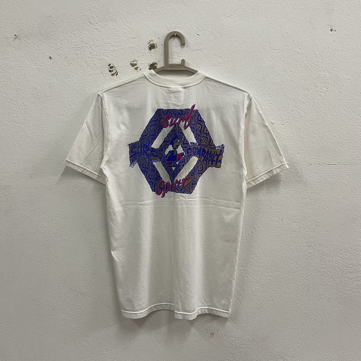 🔥Vintage 90s Orange Gal Surf Company Big Logo Surfing Tee