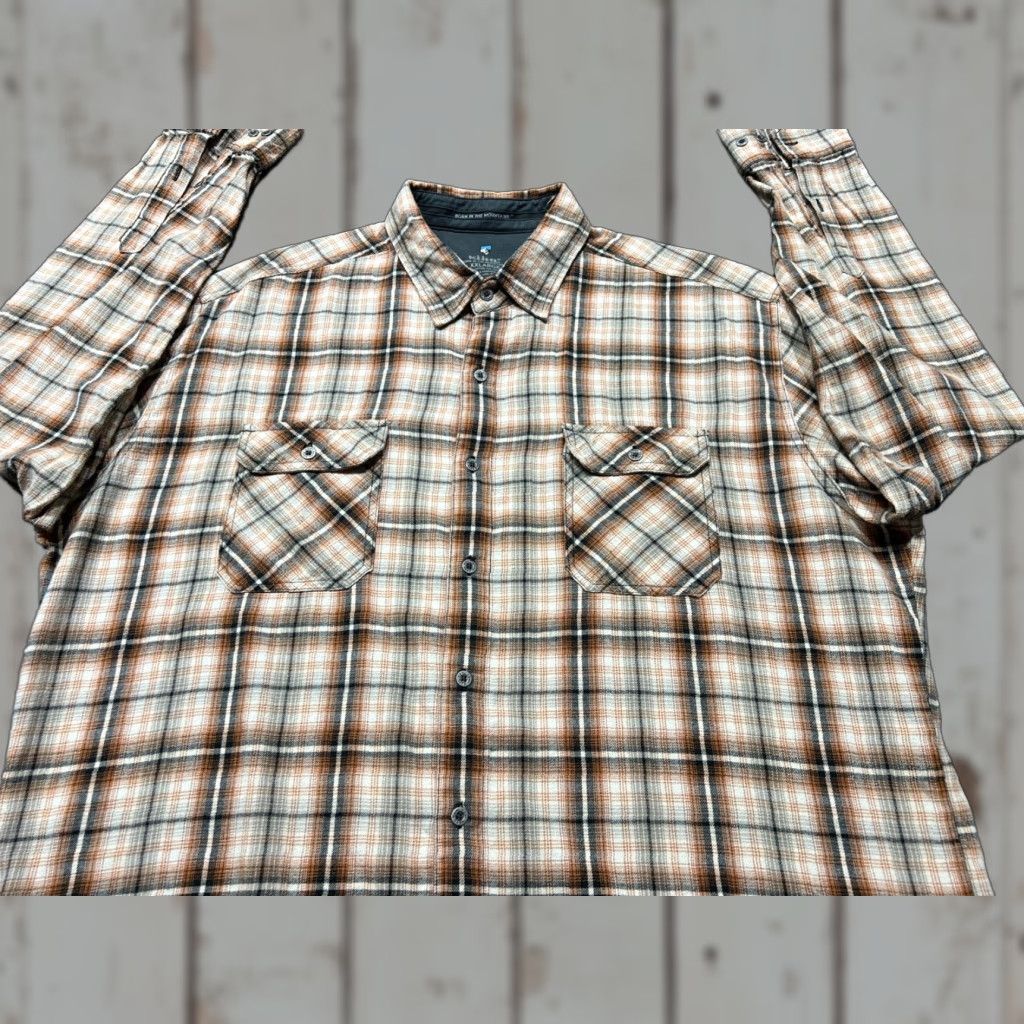 Vintage Kuhl Shirt Mens 2XL Plaid Flannel Button-Up Outdoor Lightweight Breathable Size US XXL / EU 58 / 5 - 1 Thumbnail