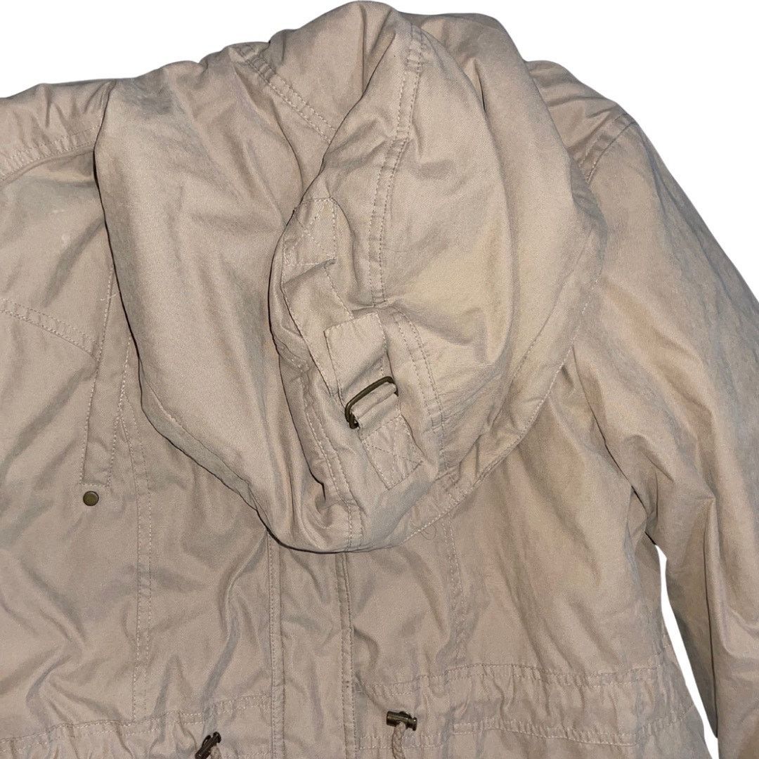 G.H. Bass & Co. Jacket Khaki Hooded Zip up Drawstring Jacket Large Gorpcore Size L / US 10 / IT 46 - 3 Thumbnail