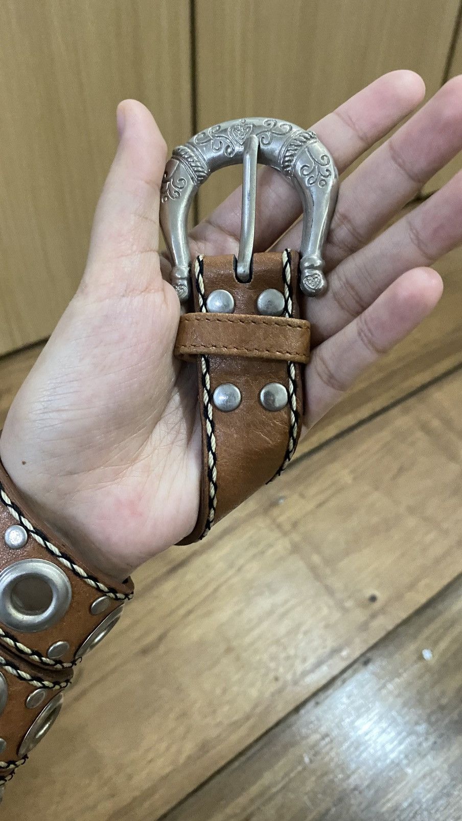 Vintage Y2K belt vintage leather Size ONE SIZE - 3 Thumbnail