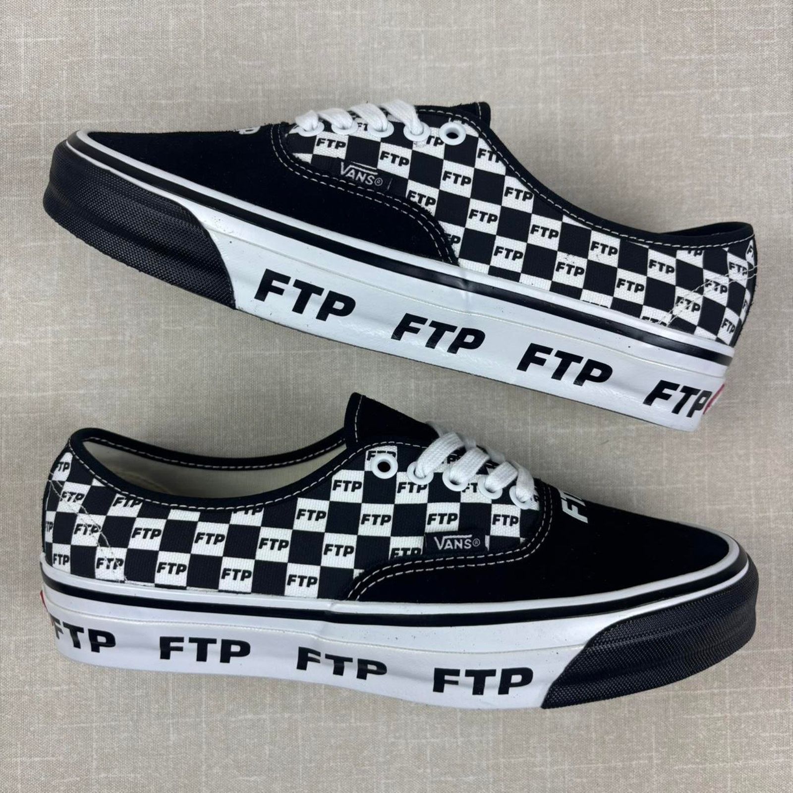 Fuck The Population 🏁 Vans x FTP Authentic 44 "Checkerboard" 9.5M Size US 9.5 / EU 42-43 - 2 Thumbnail