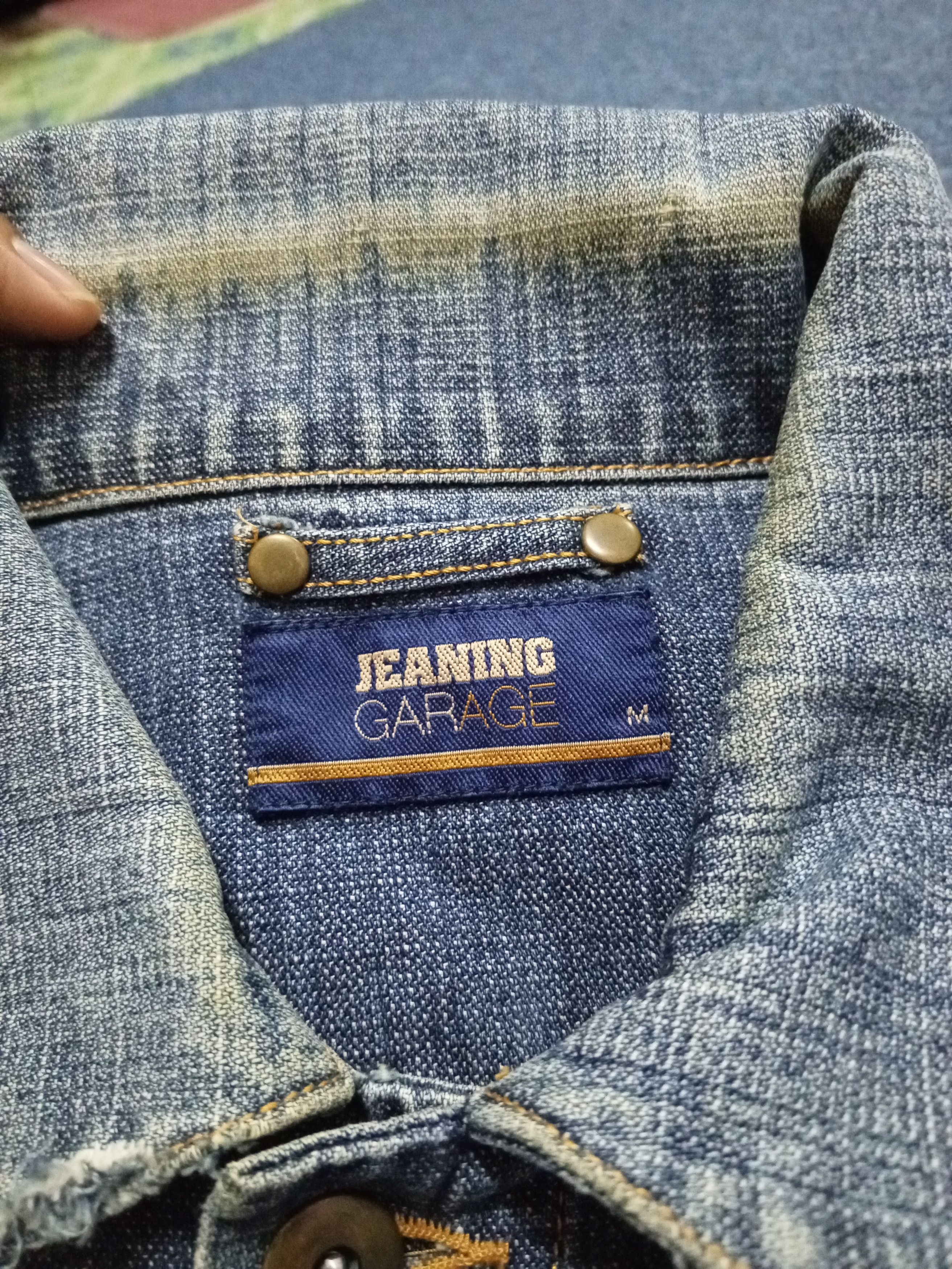 Japanese Brand JEANING GARAGE DENIM JACKET RARE Size US L / EU 52-54 / 3 - 12 Thumbnail