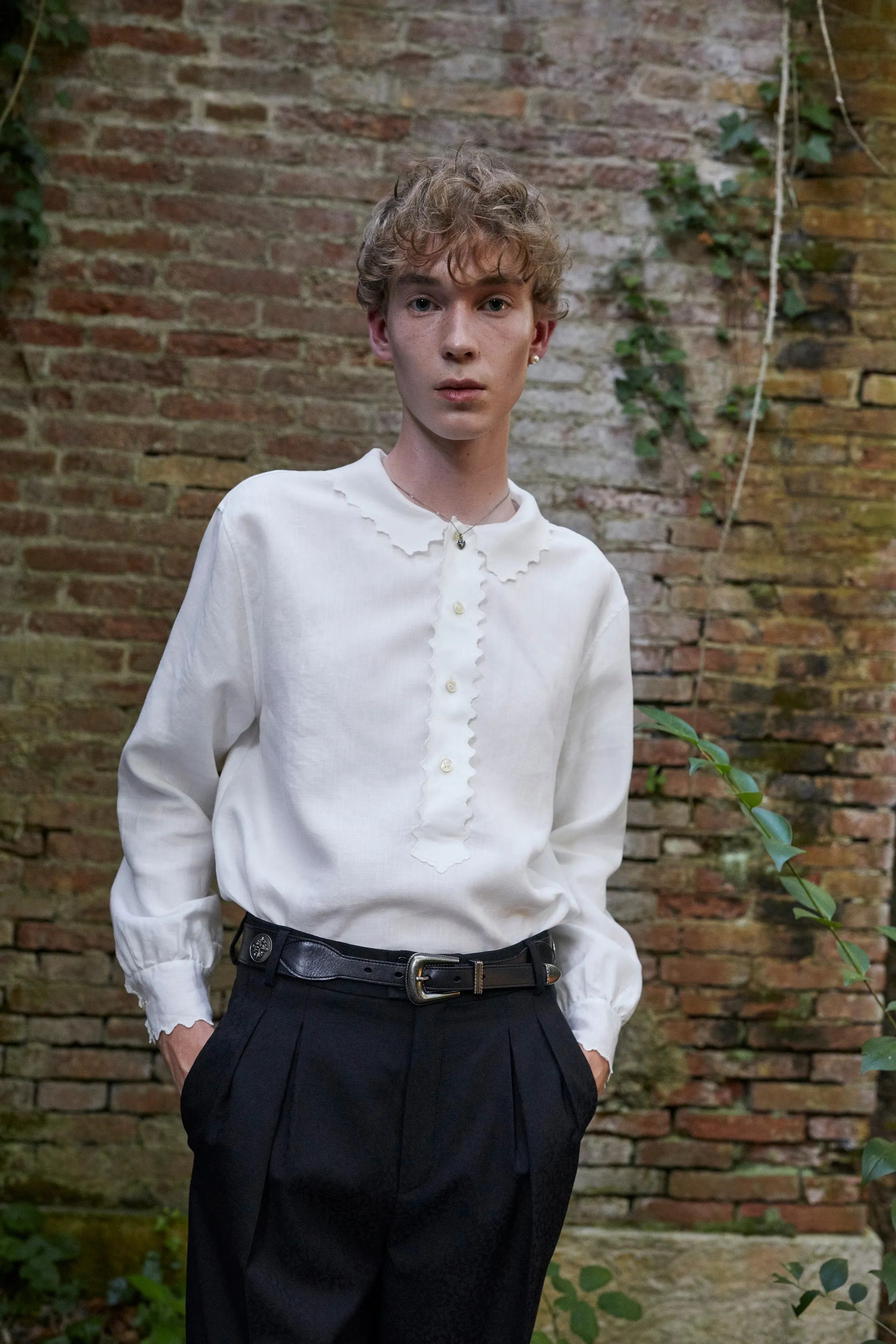 Saint Laurent Paris SS22 Saint Laurent Tunique Bordure Linen Shirt Size US M / EU 48-50 / 2 - 1 Thumbnail