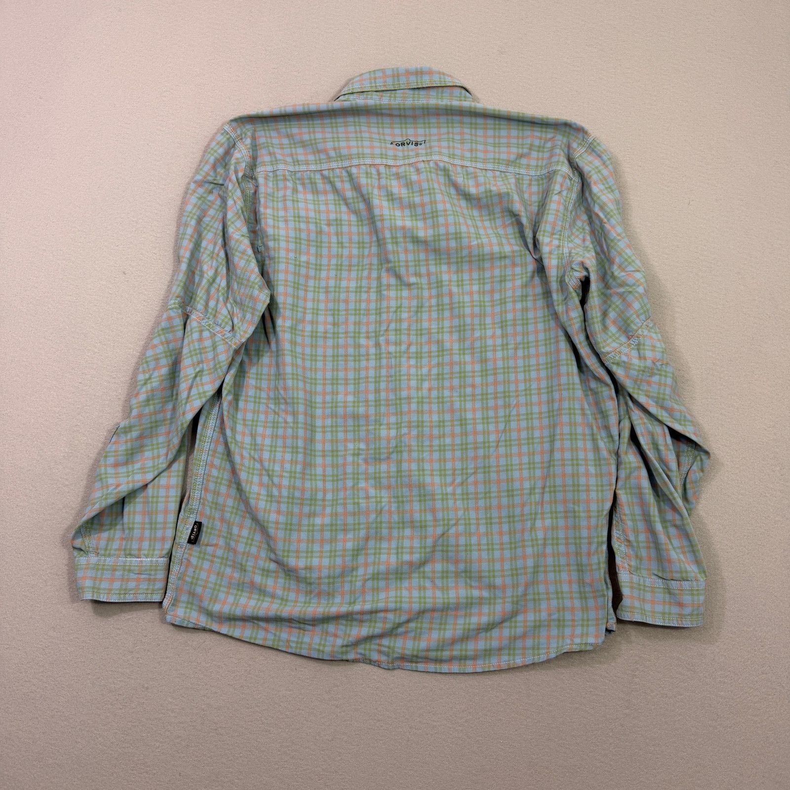Orvis Orvis Button Down Shirt Men's Large Blue Green Orange Plaid Size US L / EU 52-54 / 3 - 7 Thumbnail