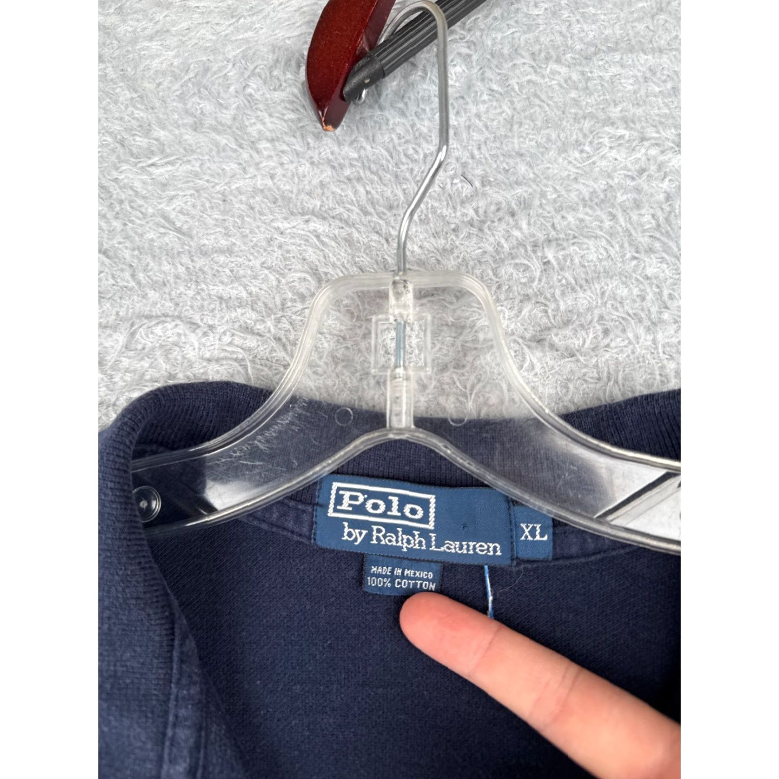 Ralph Lauren VINTAGE Ralph Lauren Polo Shirt Men XL Blue 100% Cotton Jersey Polo Shirt Men's Polo Blue XL Ralph Lauren Shirt Polo Shirt Blue XL 100% Cotton Jersey Size US XL / EU 56 / 4 - 7 Thumbnail