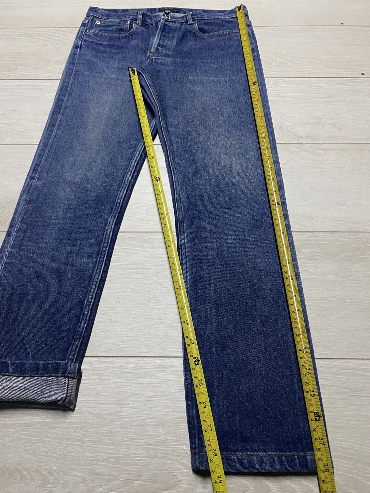 A.P.C. Vintage Apc Petit New Standard Blue Distressed Skinny Jeans Size US 30 / EU 46 - 14 Thumbnail
