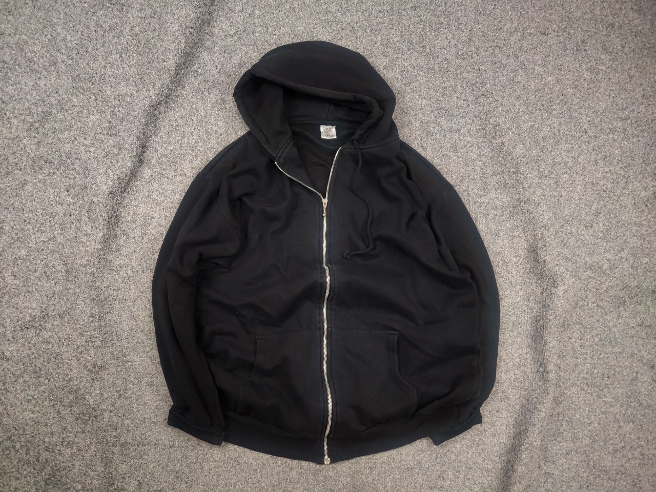 Vintage Vintage Blank zip-up hoodie black square 70s Style Japan LGB Size US XL / EU 56 / 4 - 1 Thumbnail