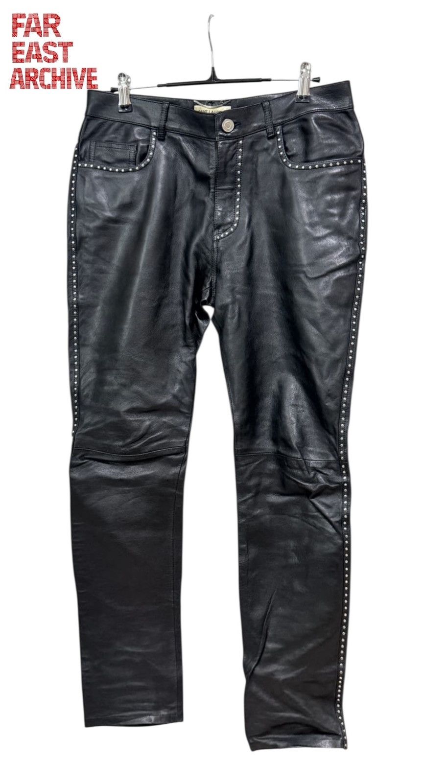 Saint Laurent Paris *rare* 14SS Saint Laurent Paris Studded Leather Pants Size US 29 - 1 Thumbnail