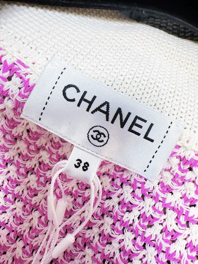 Chanel Chanel 22P pink purple with white fine plaid lion buckle l Size XS / US 0-2 / IT 36-38 - 6 Thumbnail