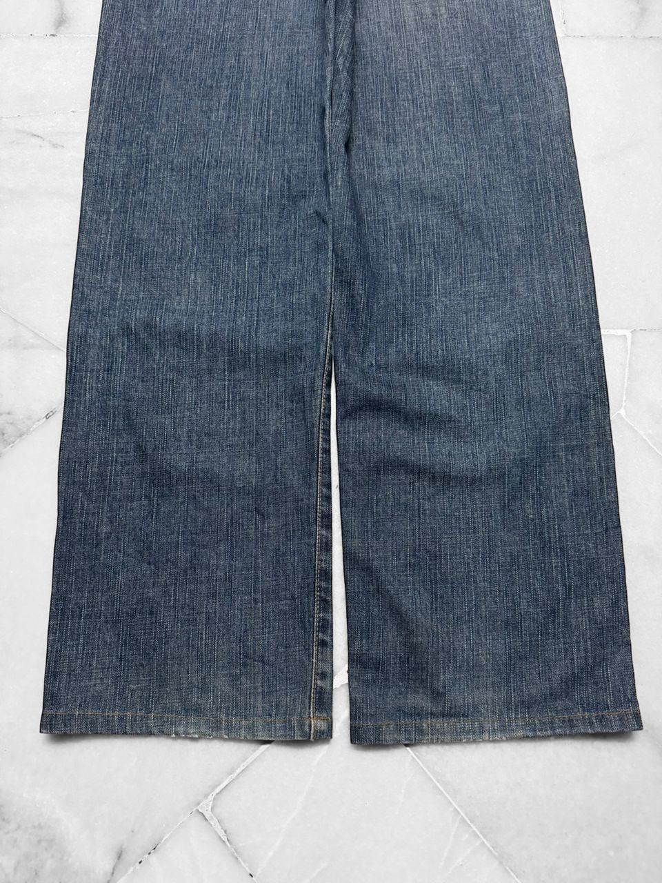 Edwin Vintage 2000s Edwin Fading Distressed Blue Jeans Size US 31 - 9 Thumbnail