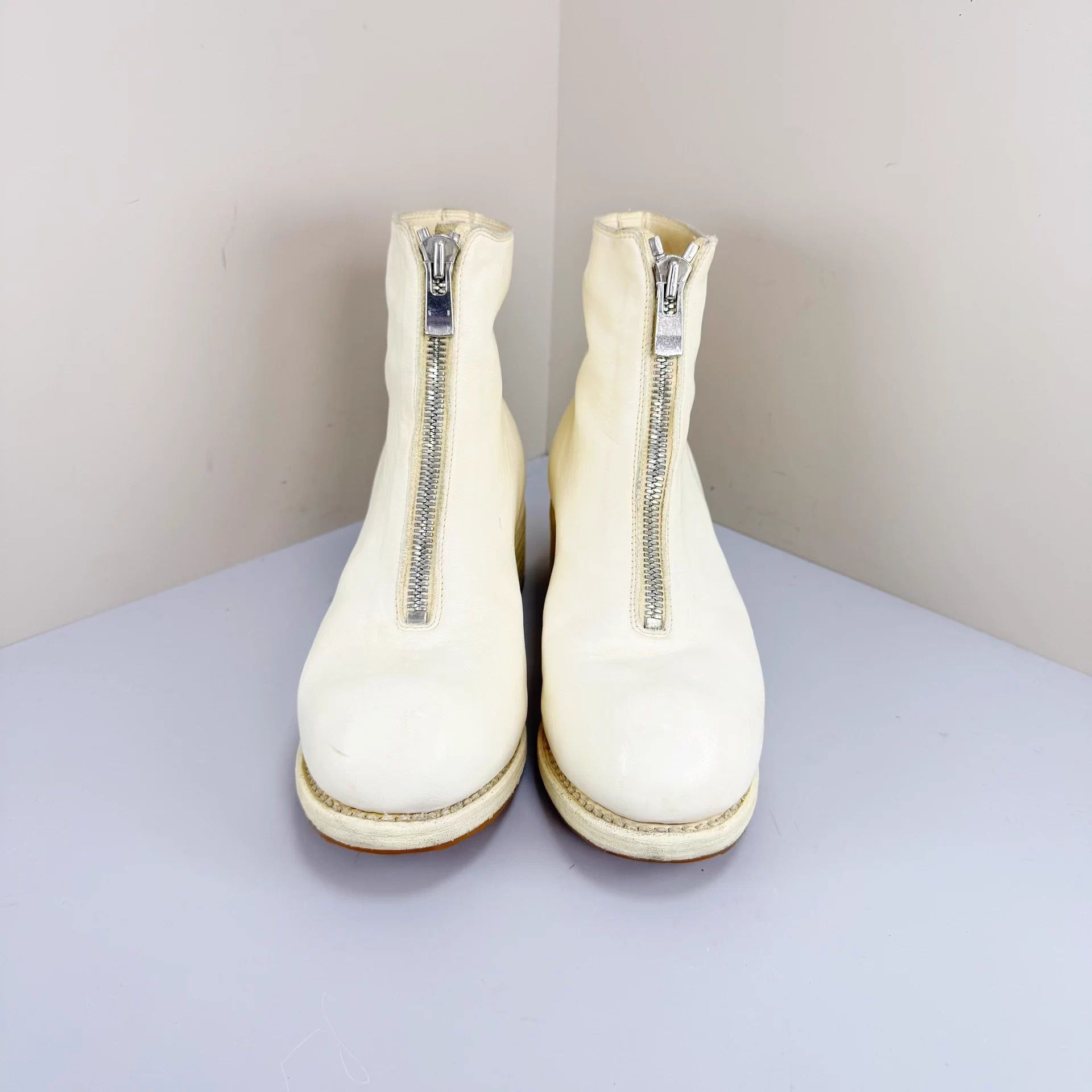 Guidi PL1 Off-White Horse Leather Boots 38 EU 98 New