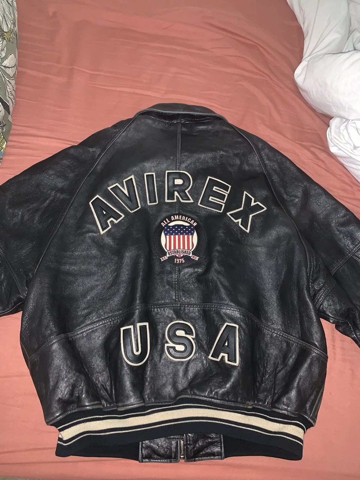 image of Vintage Veste Avirex 1993 in Black, Men's (Size 2XL)