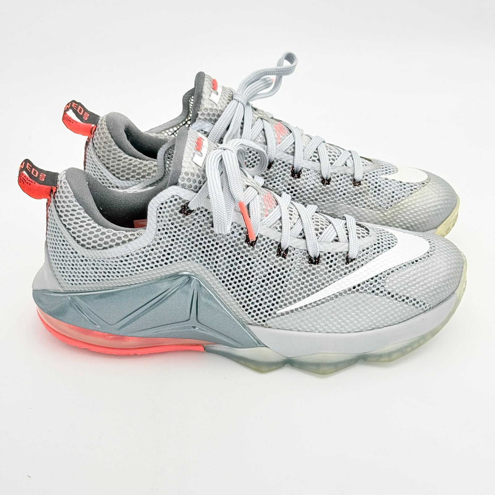 Nike Nike LeBron 12 Low Wolf Grey Hot Lava - Size 9 Size US 9 / EU 42 - 1 Thumbnail