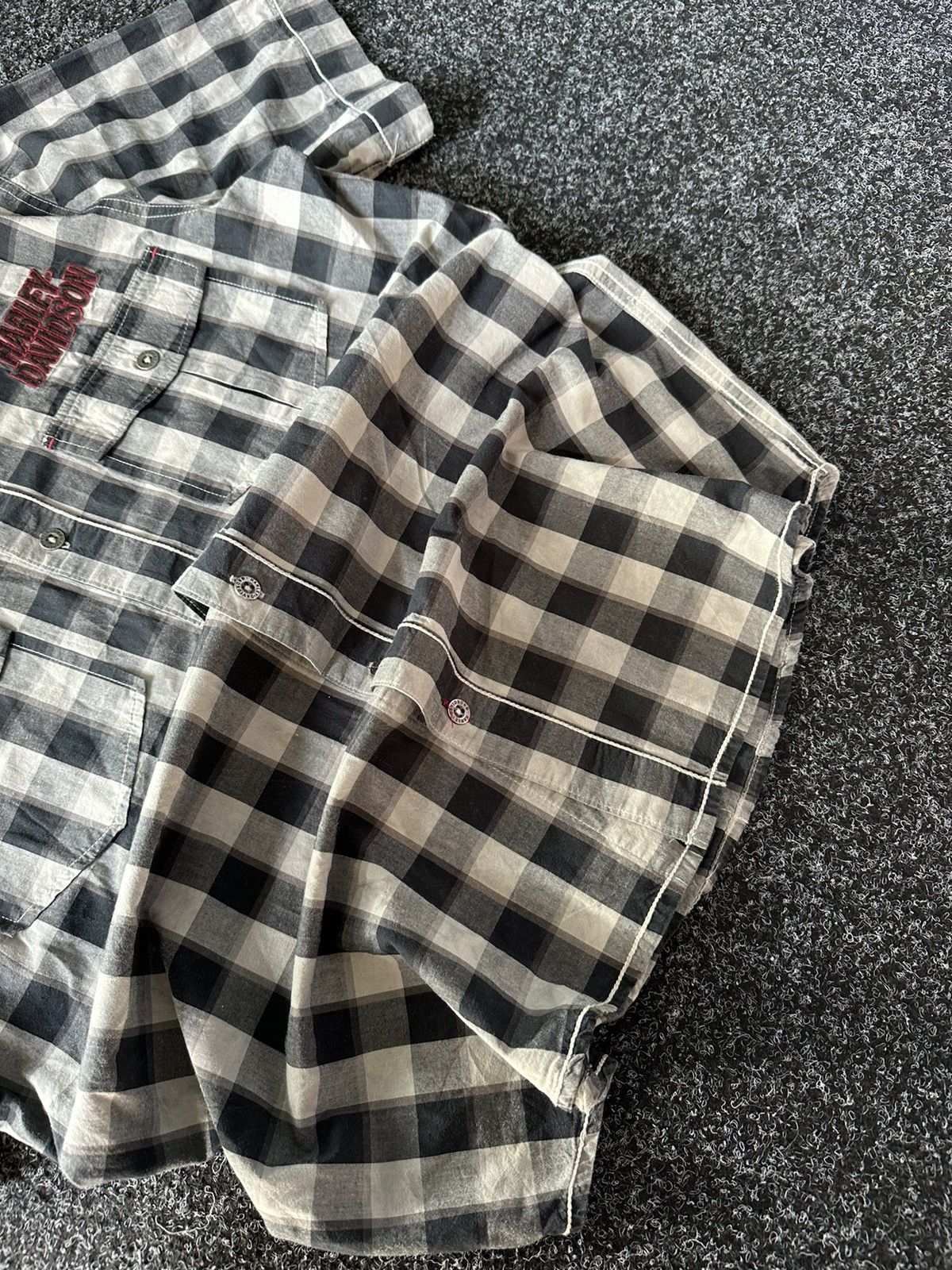 Harley Davidson × Vintage 🚨HARLEY DAVIDSON Vintage SHIRT BUTTON BIG LOGO 3D flannel Size US M / EU 48-50 / 2 - 5 Thumbnail