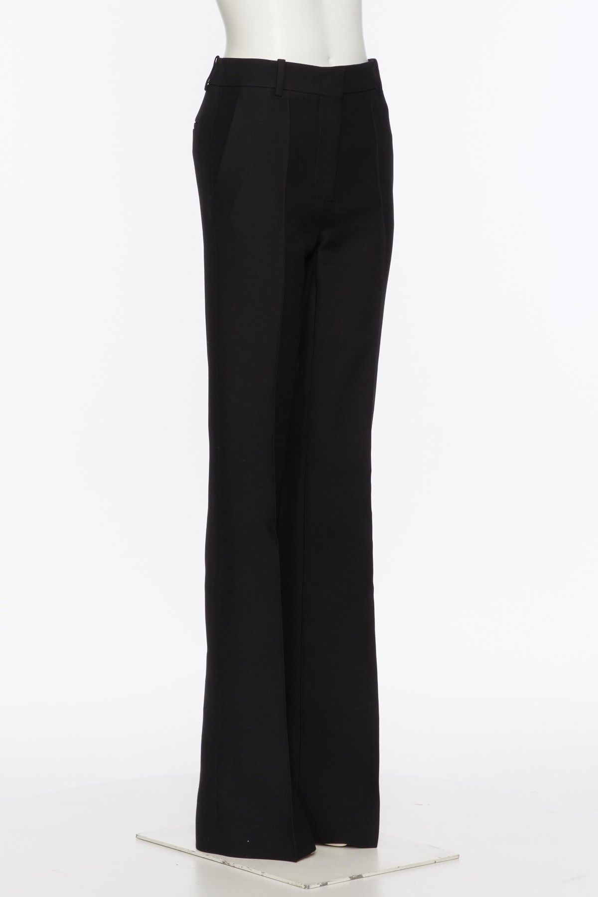 Valentino o1s1wg110525 Crepe Couture Trousers in Black Size 30" / US 8 / IT 44 - 2 Thumbnail