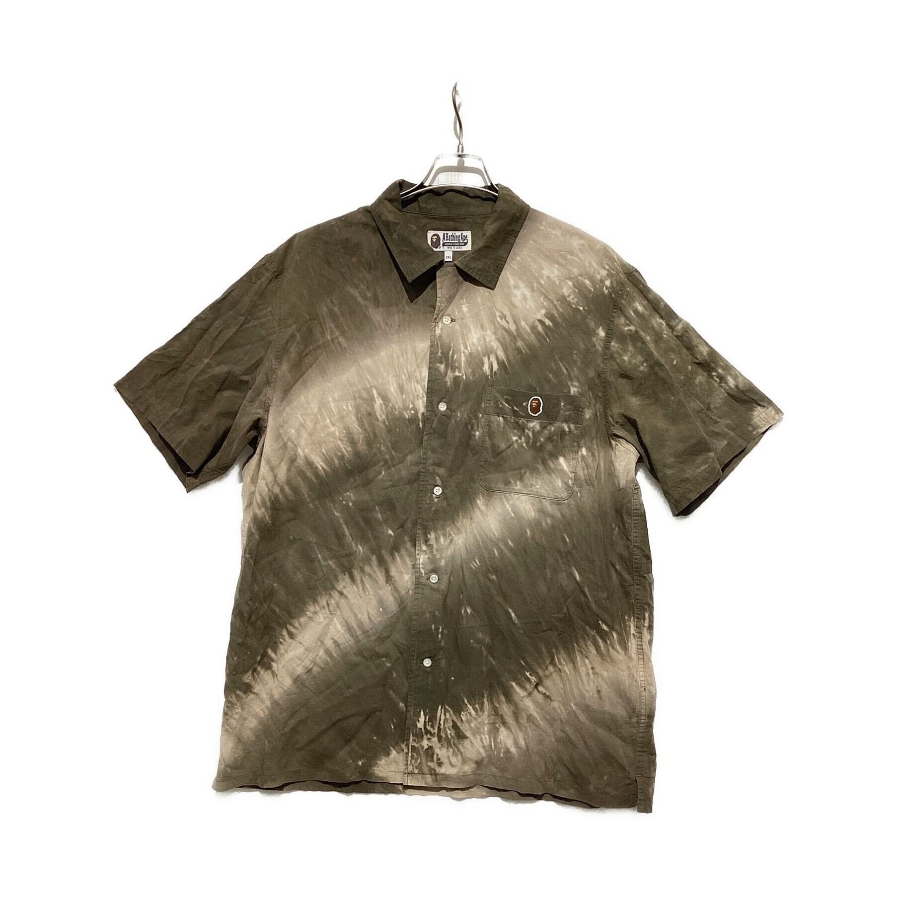 Bape A BATHING APE Ape Head One Point Tie Dye Shirt Brown 2XL Size US XXL / EU 58 / 5 - 1 Thumbnail