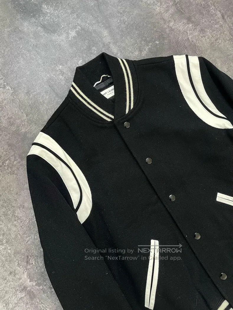 Saint Laurent Paris Saint Laurent Paris Black and white patchwork leather wool Size US M / EU 48-50 / 2 - 2 Thumbnail
