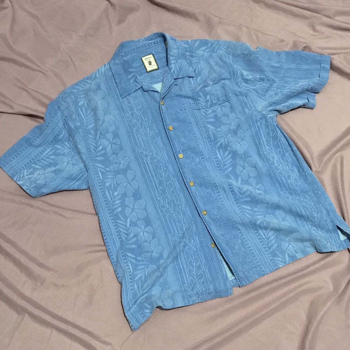 Other PURE SILK CUBAN CAMP COLLAR SUMMER BUTTON UP Size US XL / EU 56 / 4 - 3 Thumbnail
