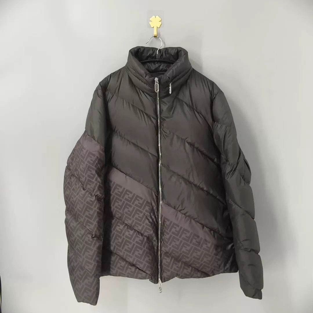 Fendi Fendi Black Striped Pattern Padded Jacket Size US XXL / EU 58 / 5 - 1 Thumbnail