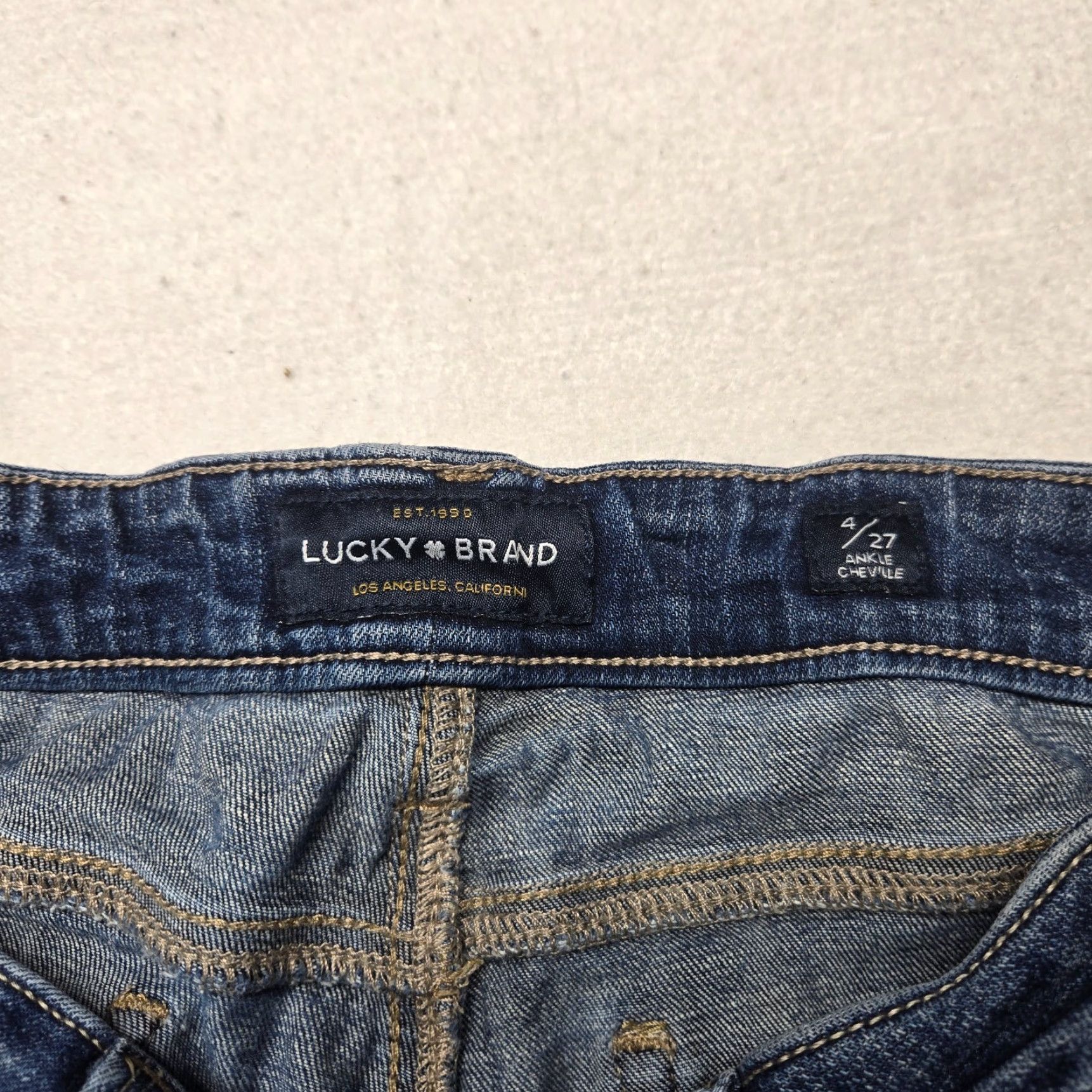 Lucky Brand LUCKY BRAND Jeans - Women’s Skinny Denim Pants 4/27 Size 4 Blue Low Rise Selvedge - Adults Women Size 27" / US 4 / IT 40 - 3 Thumbnail