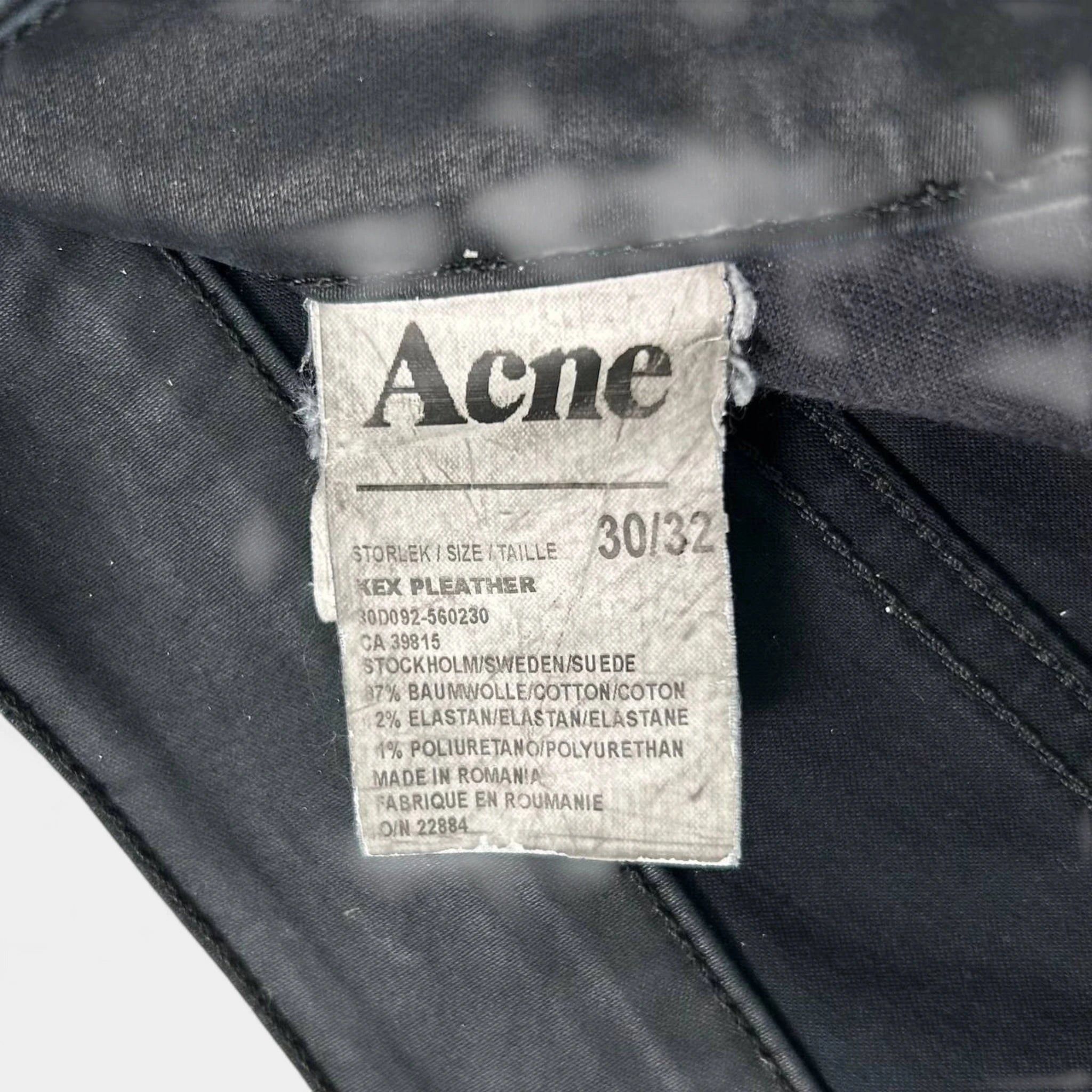 Acne Studios Acne Studios Vintage Avant-Garde Black Coated Denim Skinny J Size 27" / US 4 / IT 40 - 5 Thumbnail