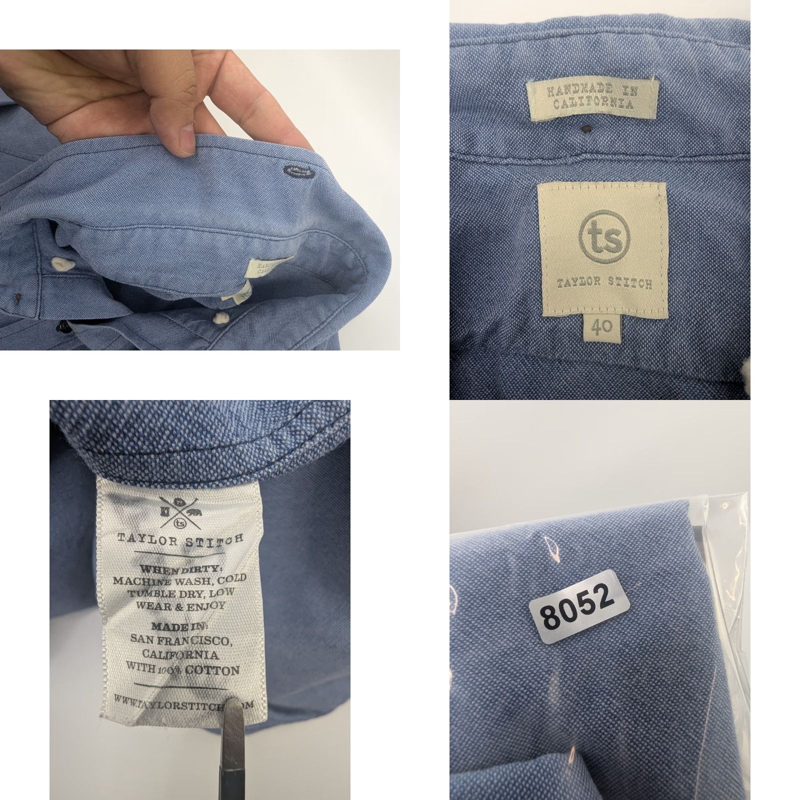 Taylor Stitch Taylor Stitch Button-Up Shirt Mens Blue Cotton Chambray Long Sleeve Pocket Size 40 Regular Vintage: No Size US L / EU 52-54 / 3 - 8 Thumbnail