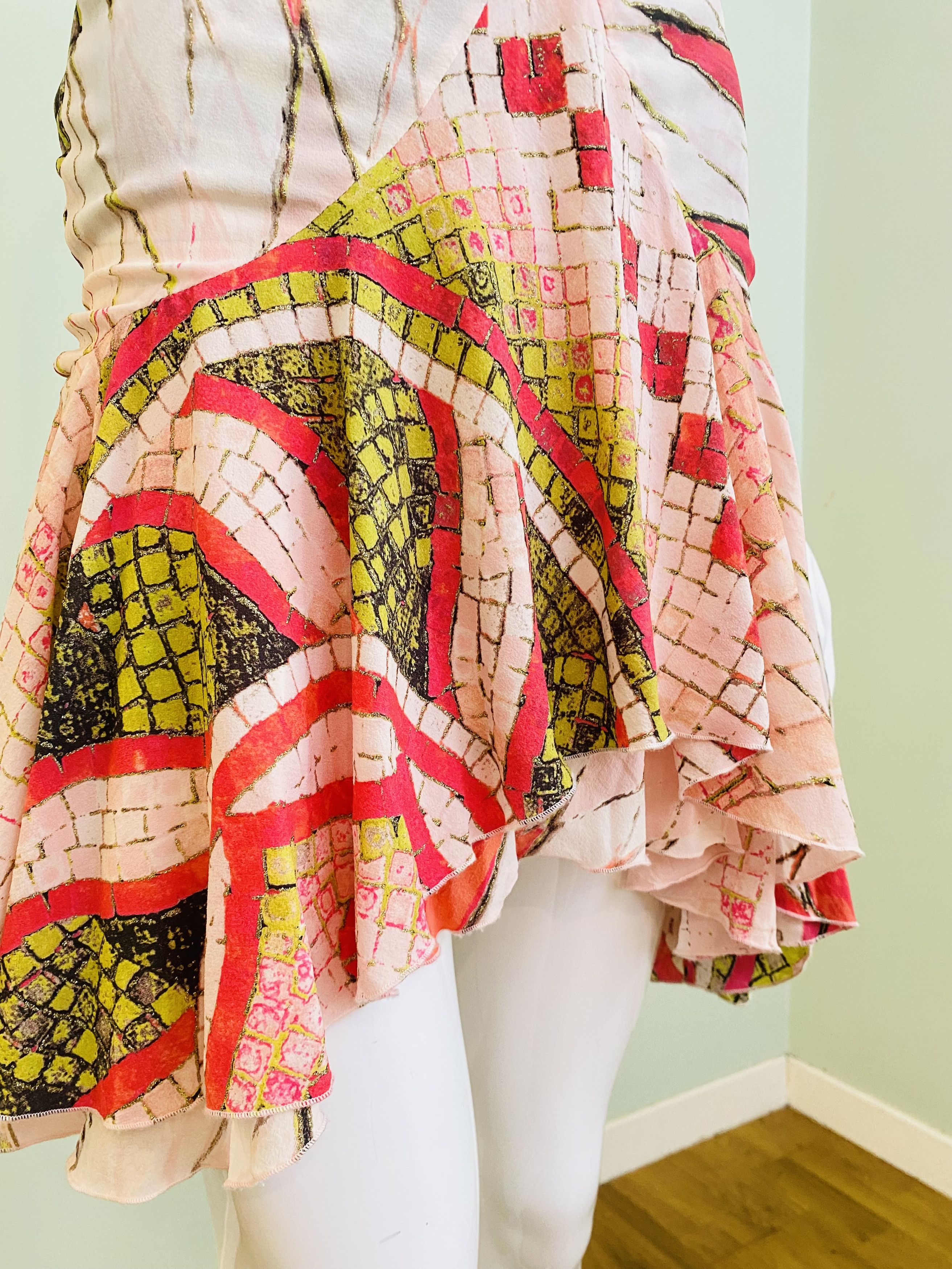 Roberto Cavalli Roberto Cavalli S/S 2004 Silk Runway Midi Skirt Size 26" / US 2 / IT 38 - 10 Thumbnail