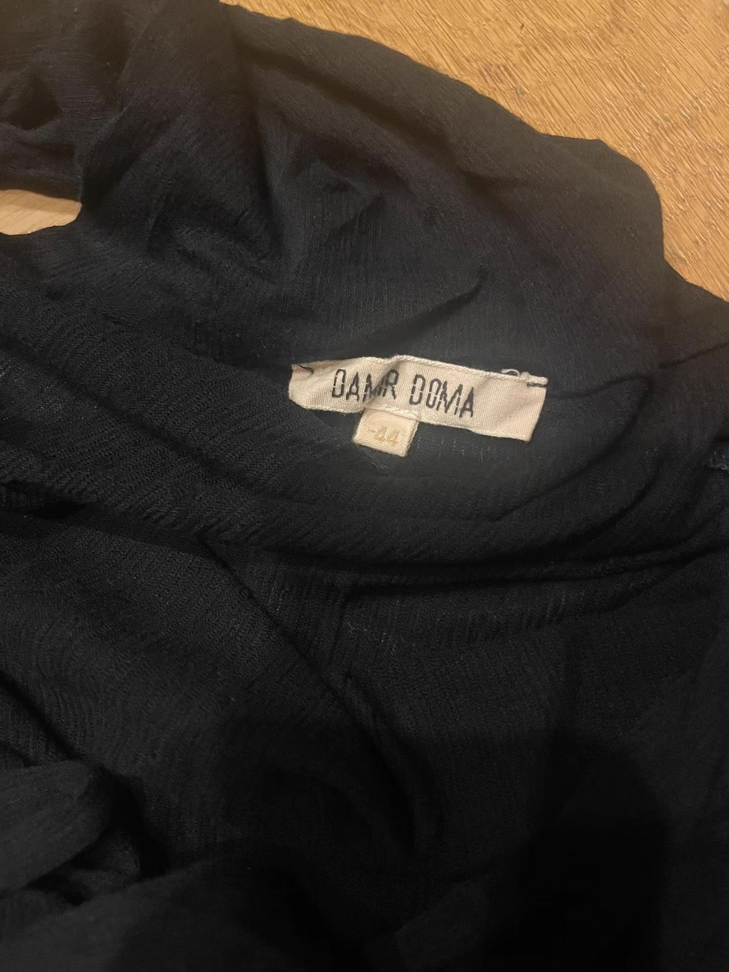 Damir Doma Damir Doma 11SS black twisted cowl‑neck long‑sleeve top Ｑ25 Size XS / US 0-2 / IT 36-38 - 3 Thumbnail
