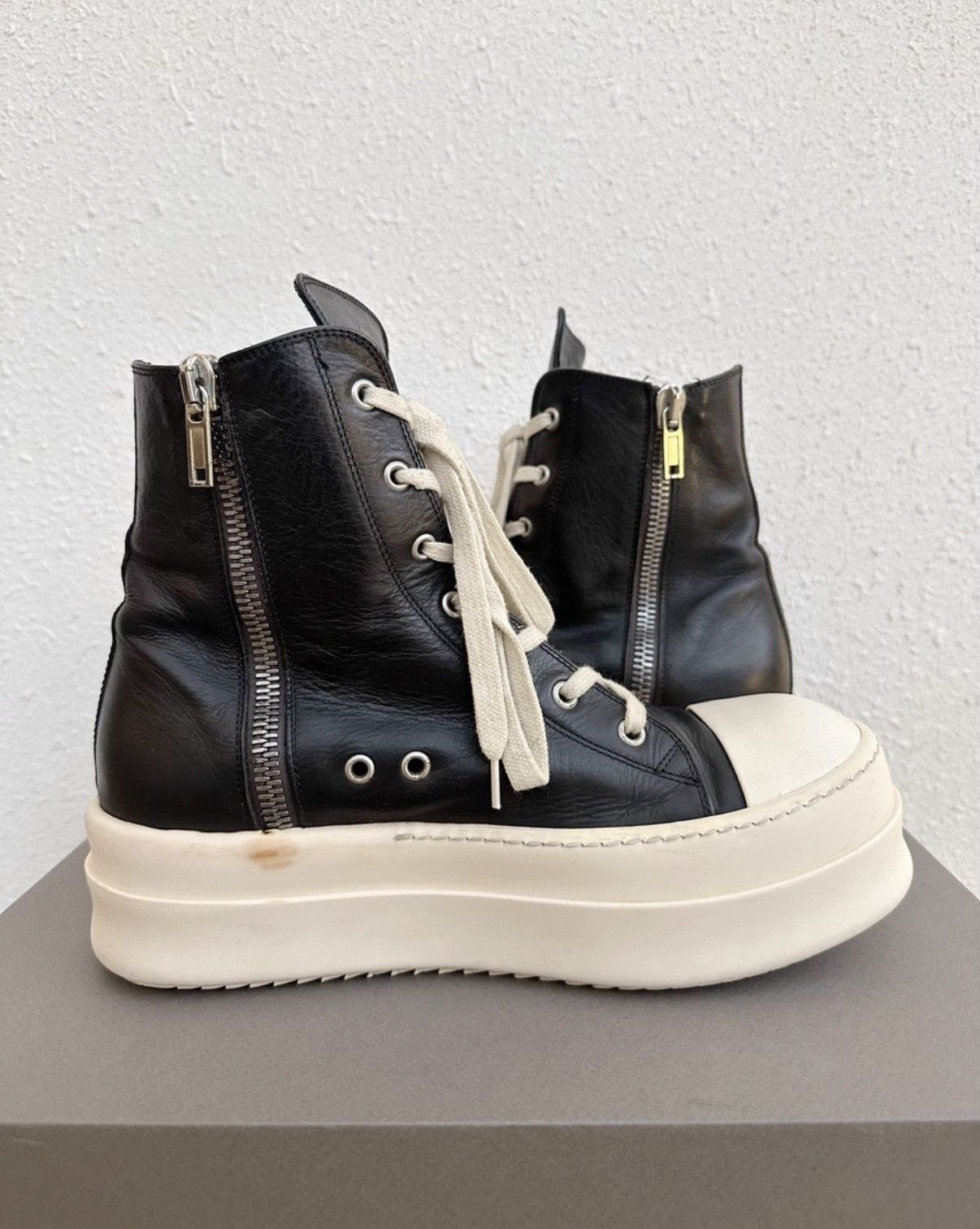 Rick Owens Rick Owens Mainline Leather High-Top Turbo Cyclops 24SS Size US 8 / EU 41 - 6 Thumbnail