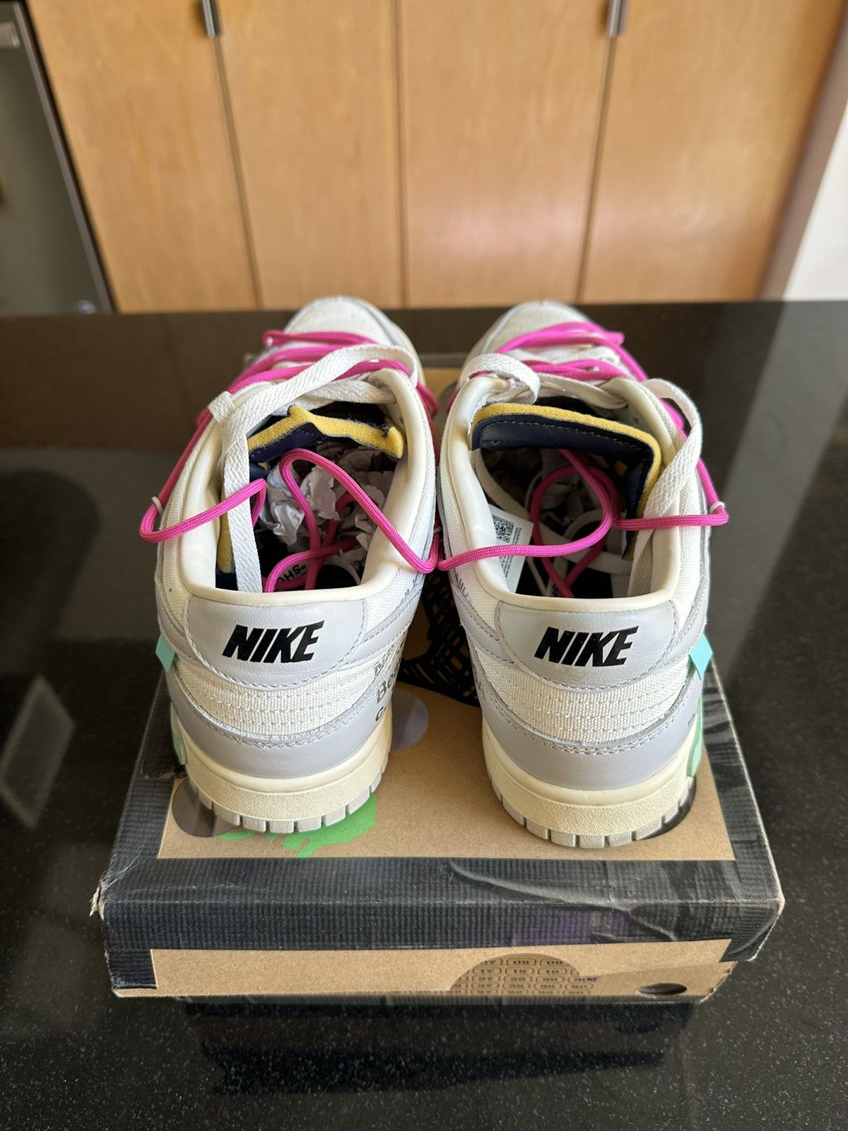 Nike × Off-White Nike Dunk Low Off-White Lot 30 of 50 Size US 10.5 / EU 43-44 - 3 Thumbnail