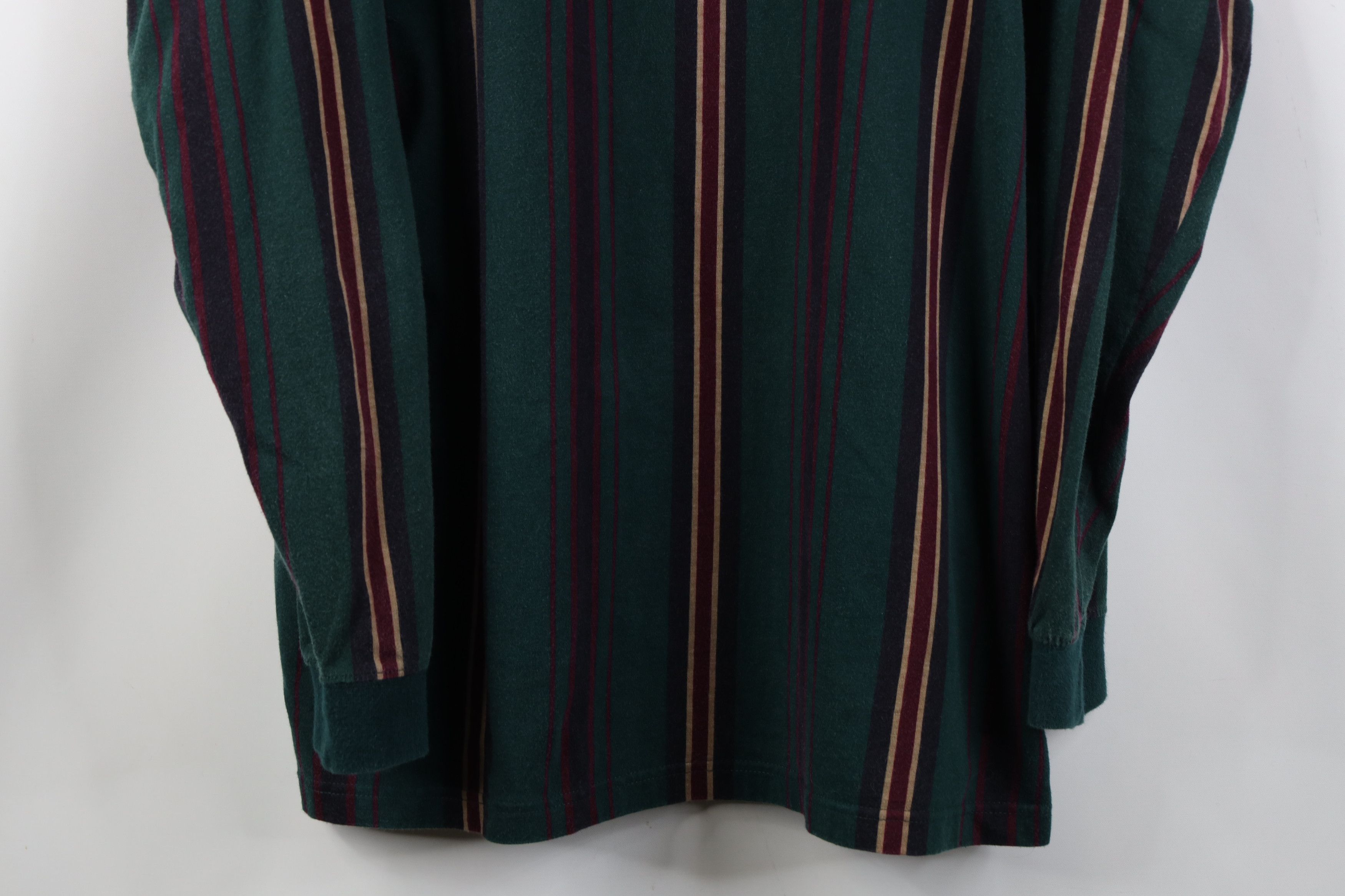Vintage Vintage 90s Streetwear Striped Long Sleeve Rugby Polo Shirt Size US L / EU 52-54 / 3 - 3 Thumbnail