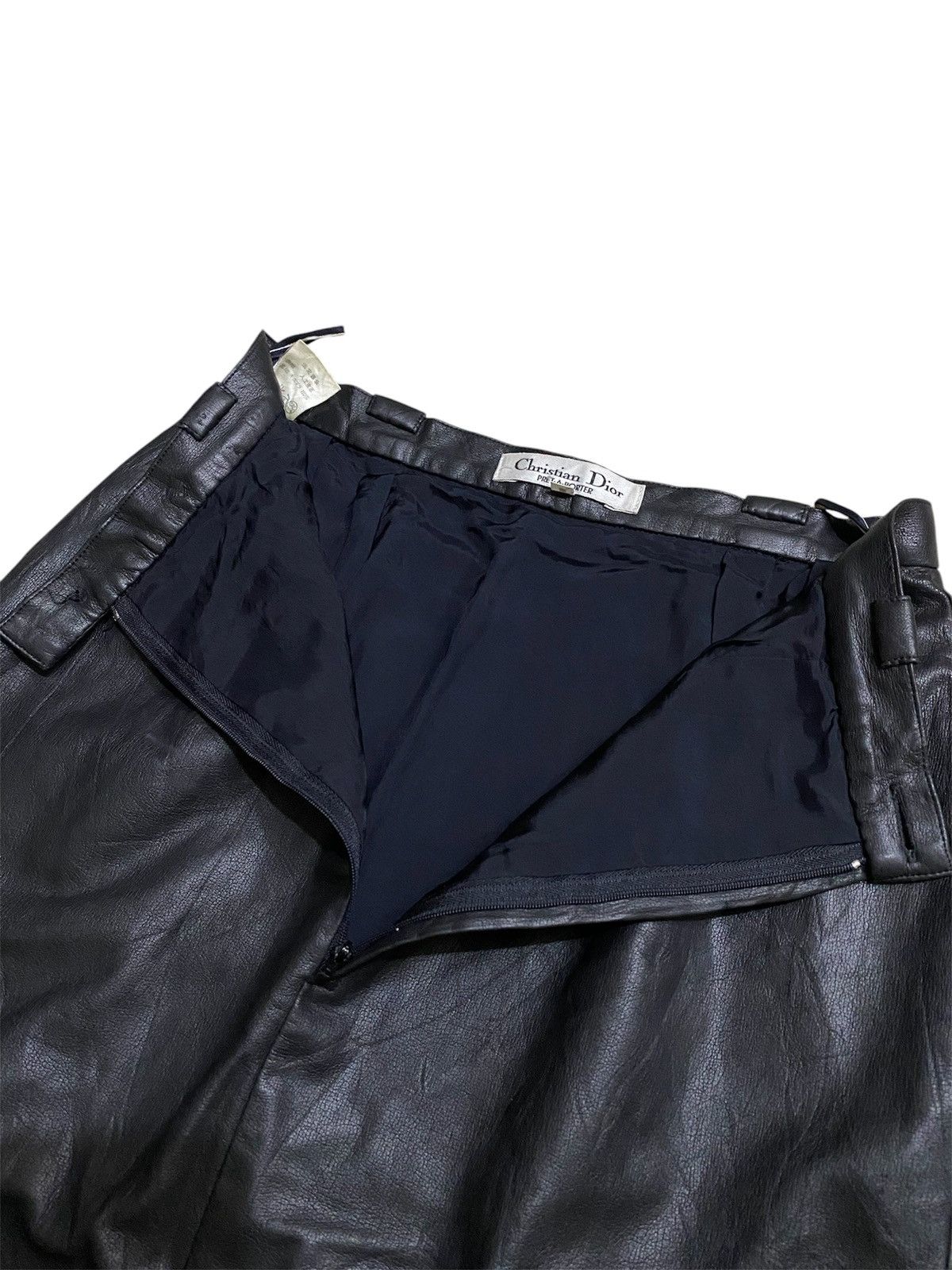 Christian Dior Monsieur × Dior × Vintage Vintage Christian Dior Leather Skirt Size 27" / US 4 / IT 40 - 5 Thumbnail