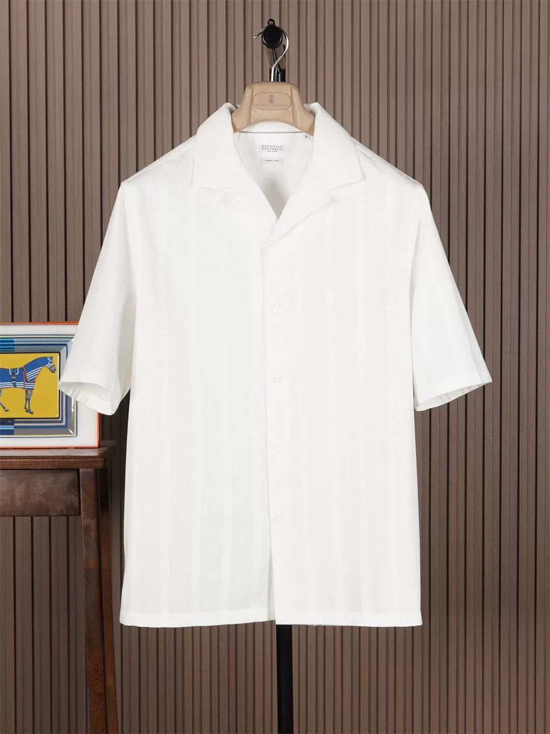 Brunello Cucinelli Brunello Cucinelli Men's Short-Sleeve Shirt Size US L / EU 52-54 / 3 - 1 Thumbnail