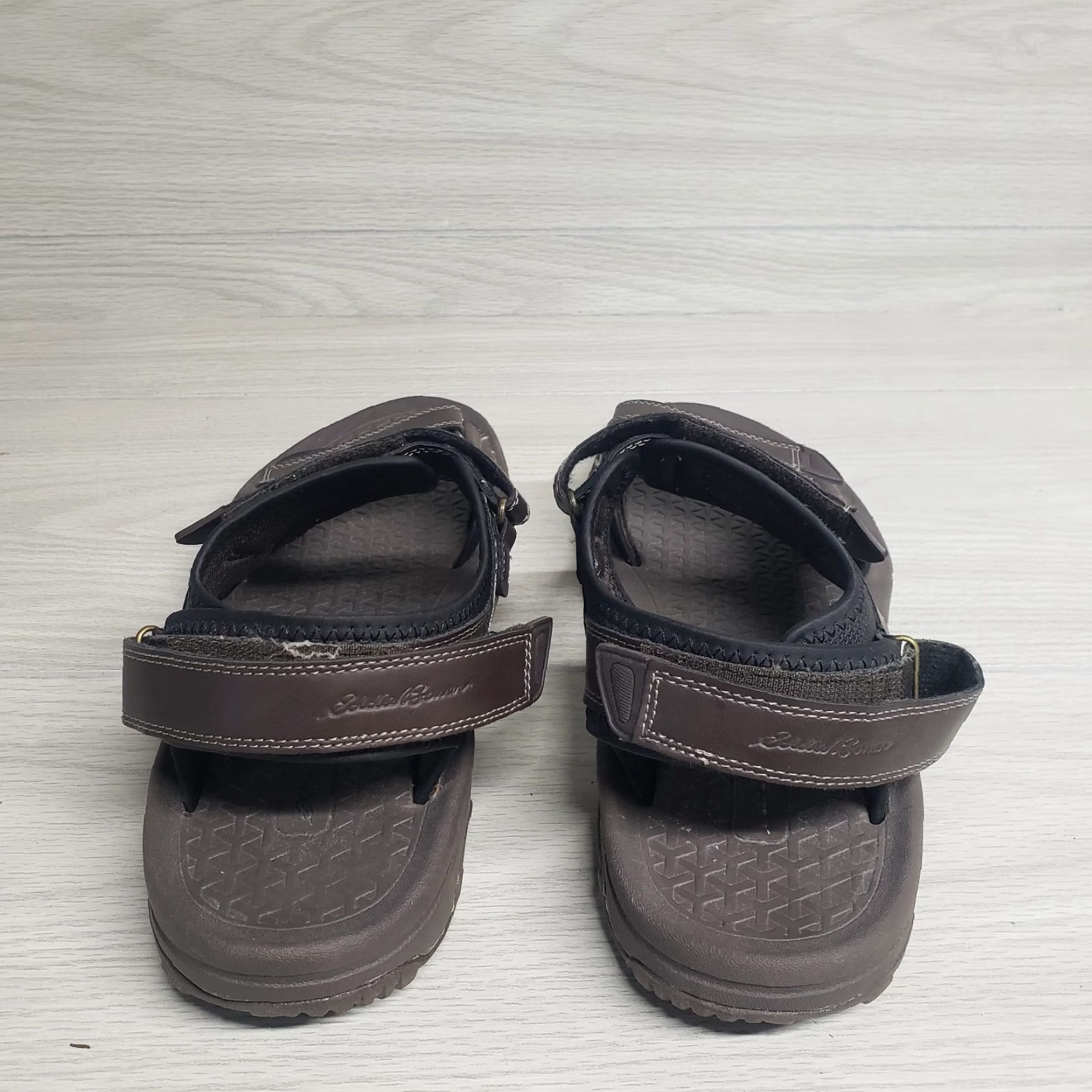 Eddie Bauer VINTAGE Eddie Bauer River Sandals Men's 13 Brown Gray Hook & Loop Ankle Strap River Shoes Size ONE SIZE - 4 Thumbnail