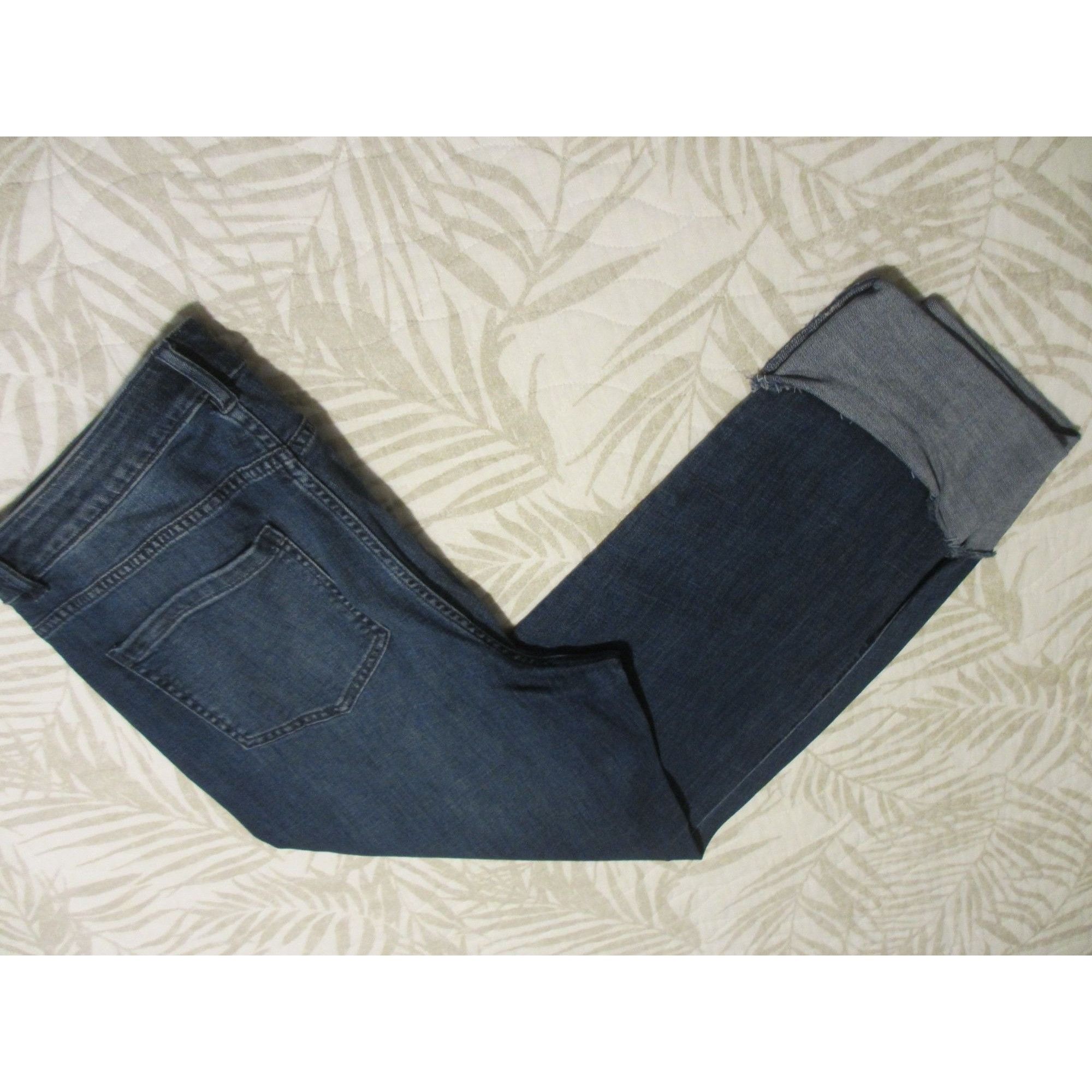 J. Jill J.Jill Denim Womens Medium Wash Distressed Jeans With Rolled Size 36" / US 14 / IT 50 - 2 Thumbnail