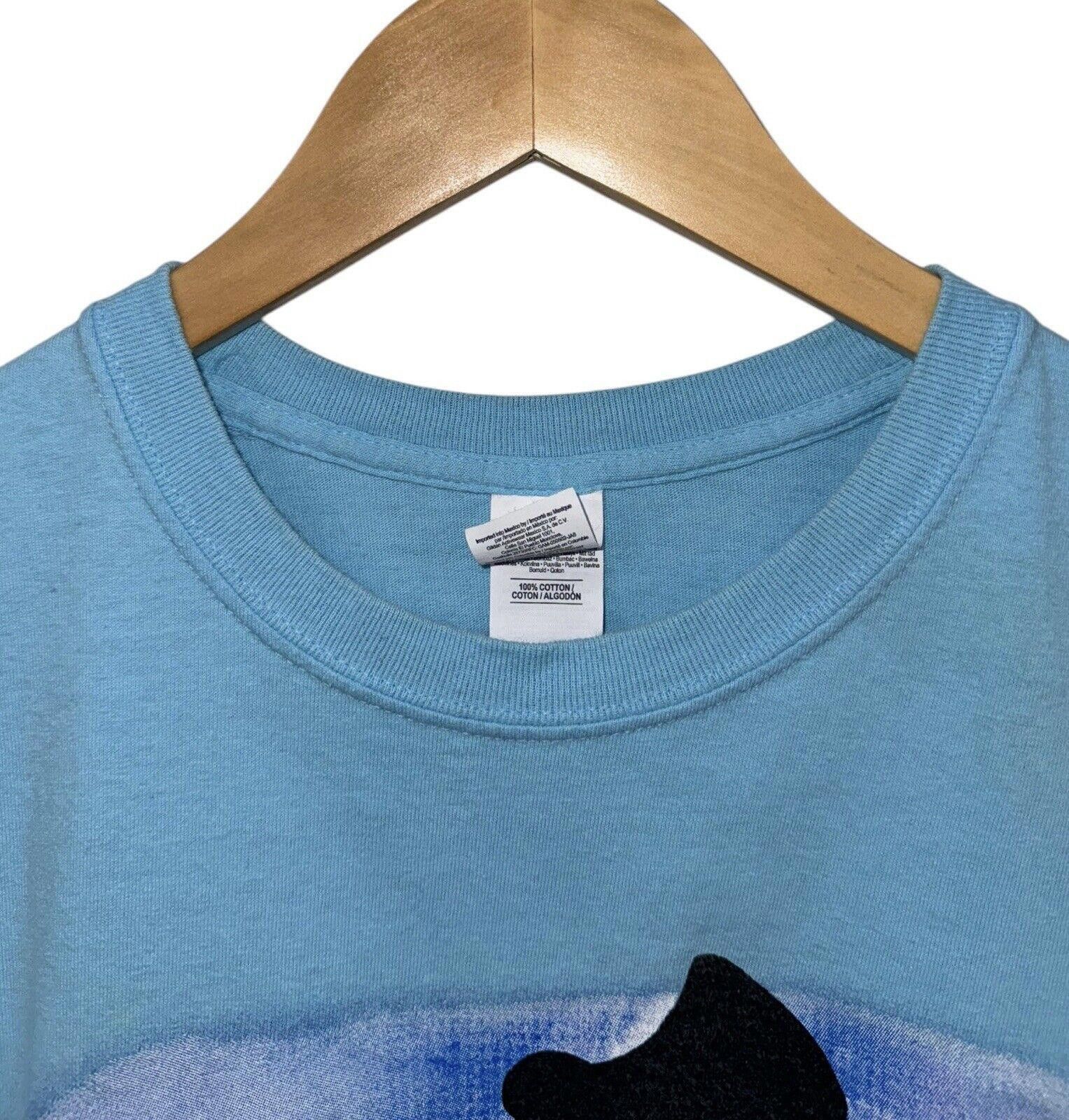 Designer Vintage Sky Blue Snowman Christmas Grapic Kendyl Art Shirt L Size US L / EU 52-54 / 3 - 3 Thumbnail