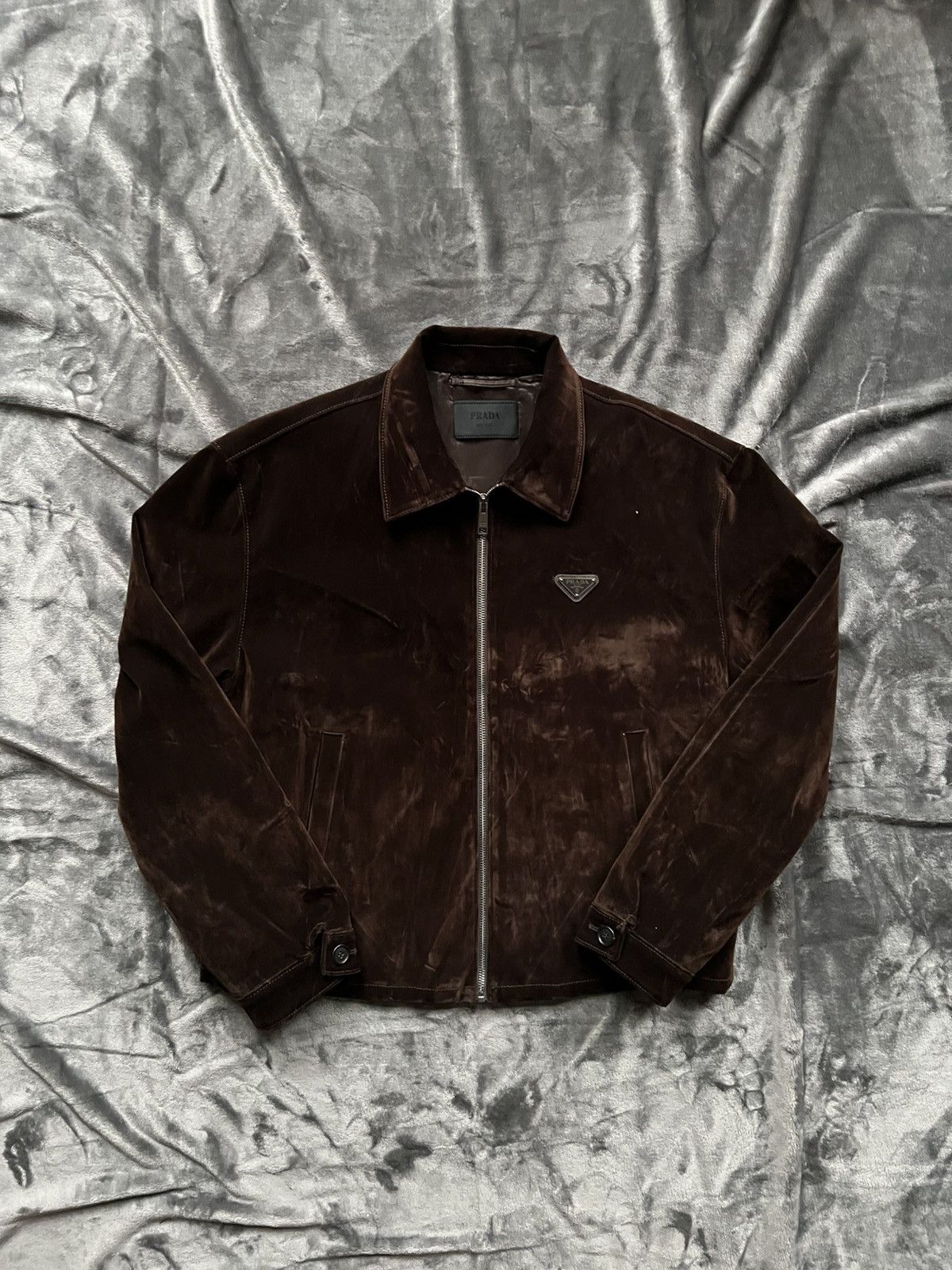 Prada Prada Velvet Jacket Brown | Grailed