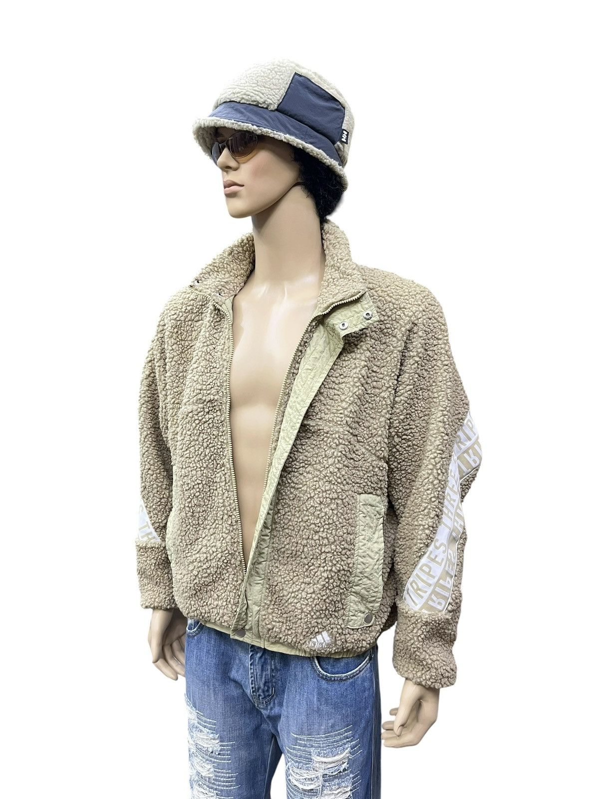 Adidas Adidas MHS BOA Faux Sherpa Fleece Jacket Beige Archive Size US M / EU 48-50 / 2 - 2 Thumbnail