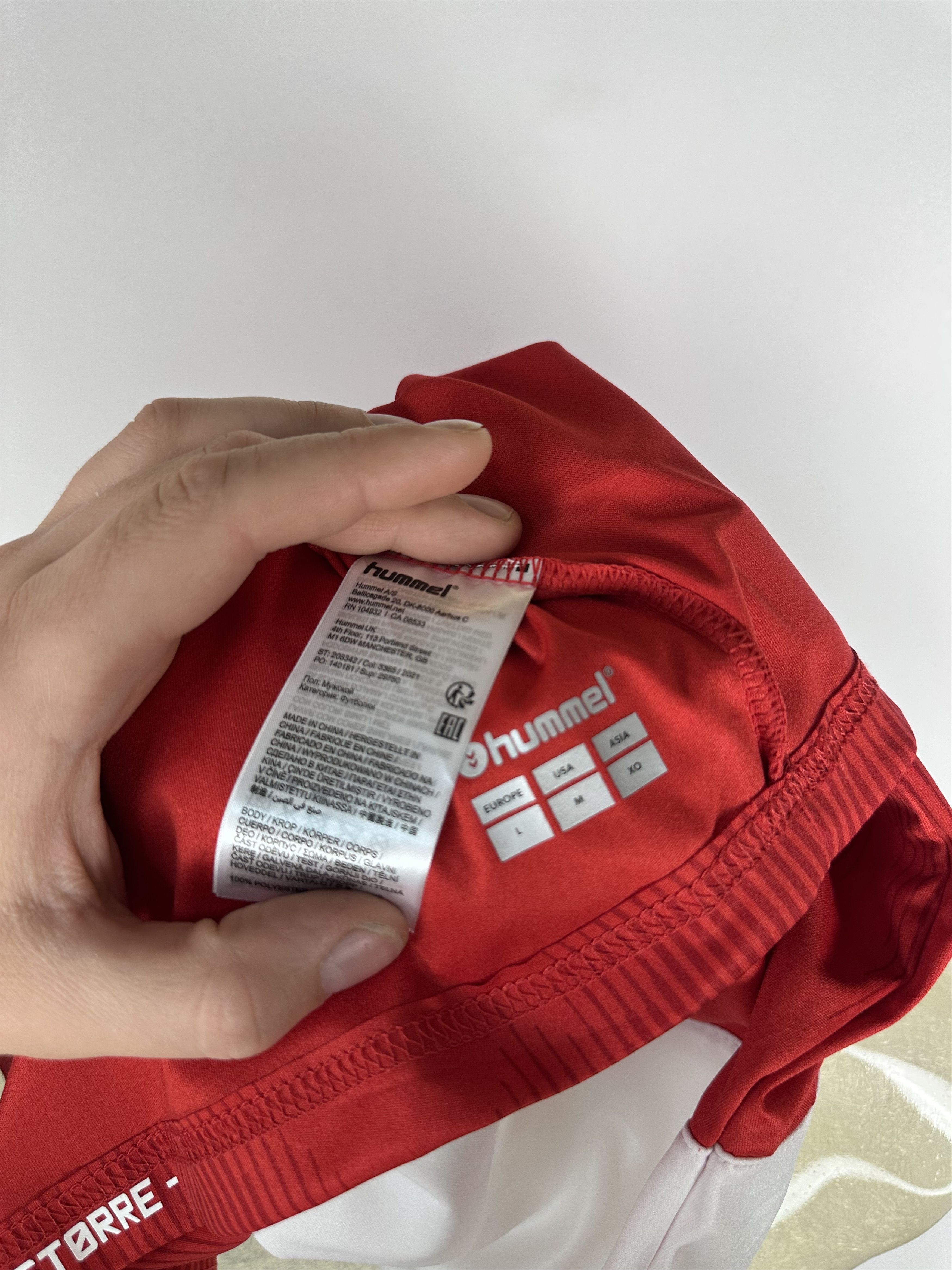 Hummel DENMARK 2021 22 HOME FOOTBALL SHIRT SOCCER JERSEY HUMMEL RED Size US L / EU 52-54 / 3 - 12 Thumbnail