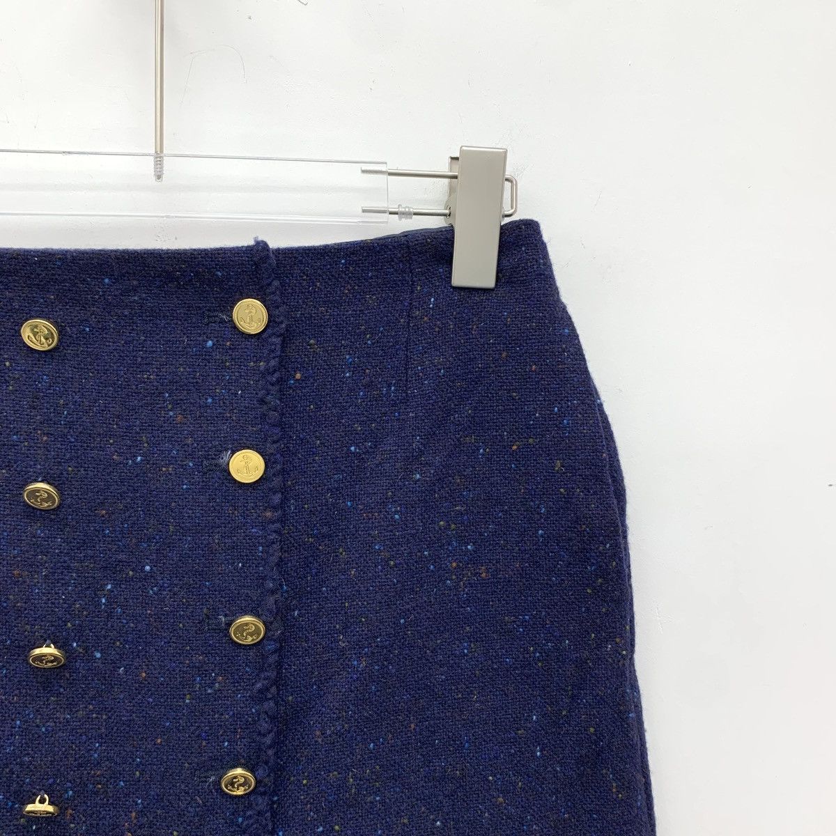 Thom Browne Thom Browne Navy Wool Blend Mini Skirt K26WX Size 26" / US 2 / IT 38 - 3 Thumbnail