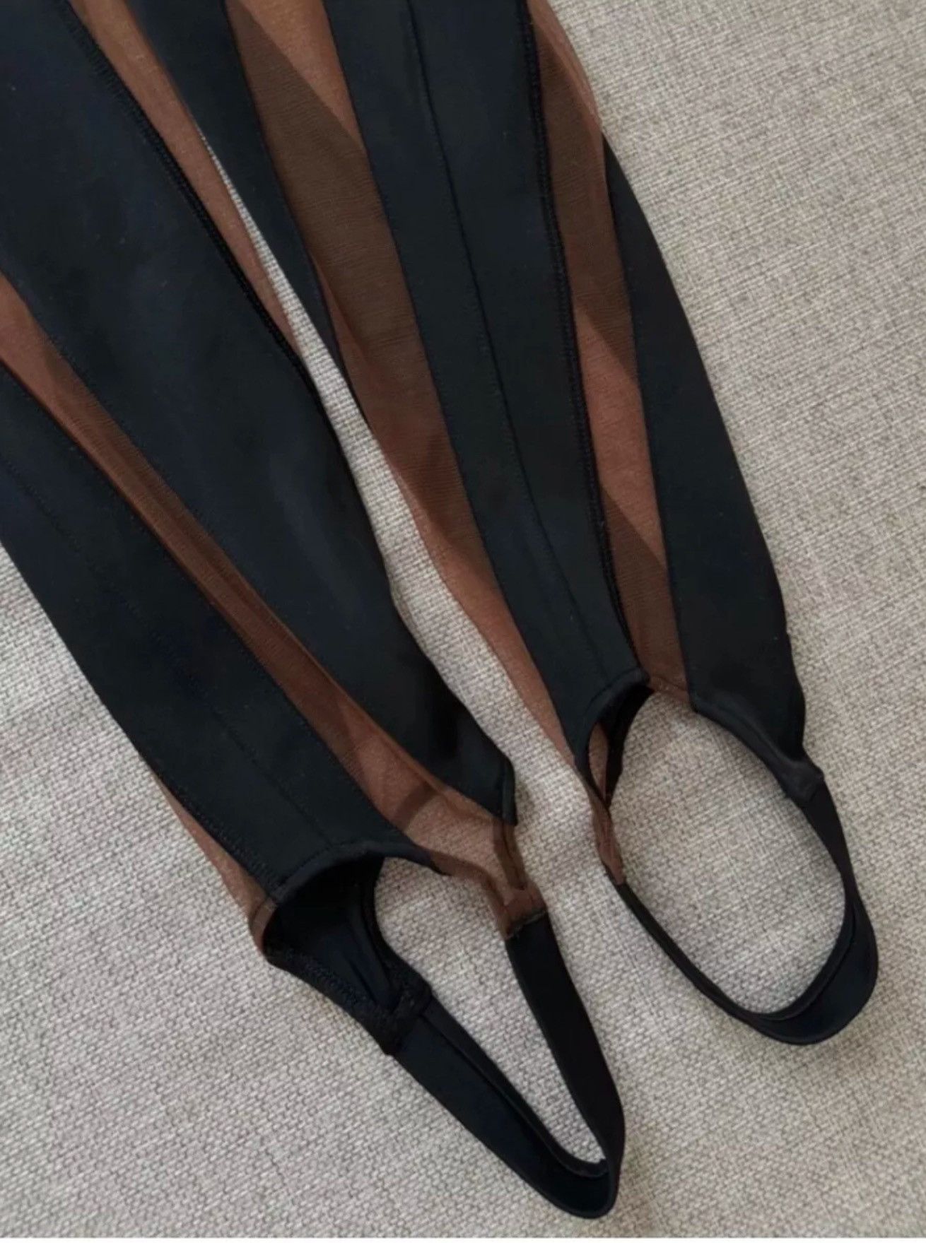 Mugler MUGLER X H&M SEXY MESH PANEL STIRRUP LEGGINGS EU 34 US 2 Size 26" / US 2 / IT 38 - 2 Thumbnail
