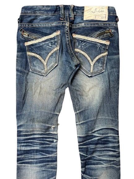 Japanese Brand VINTAGE JAPANESE BRAND DISTRESSED STYLE MUD WASH FADED Size 31" - 4 Thumbnail