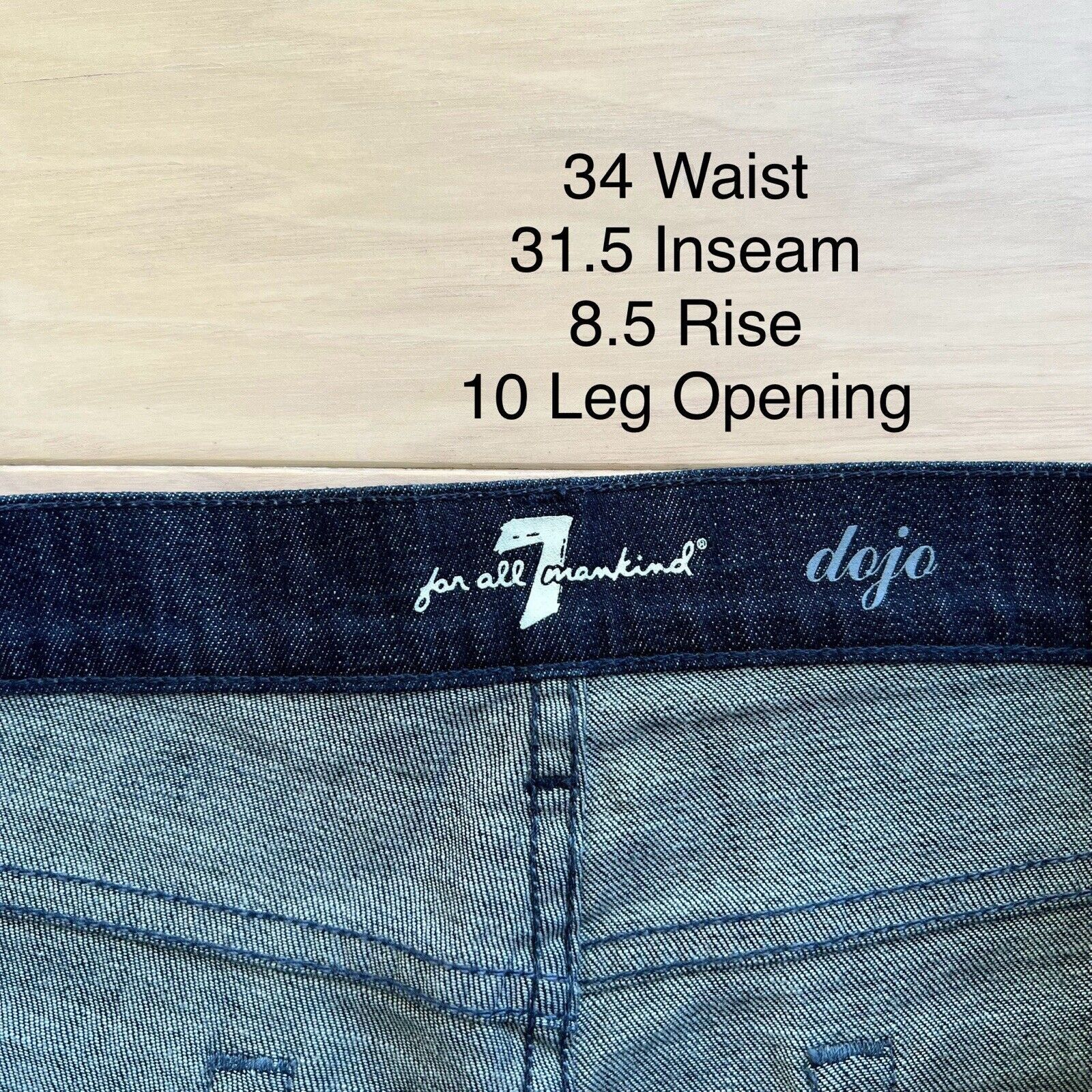 7 For All Mankind 7 Seven for all Mankind Dojo Jeans Women's 34 Blue Dark Wash Size 34" / US 12 / IT 48 - 6 Thumbnail