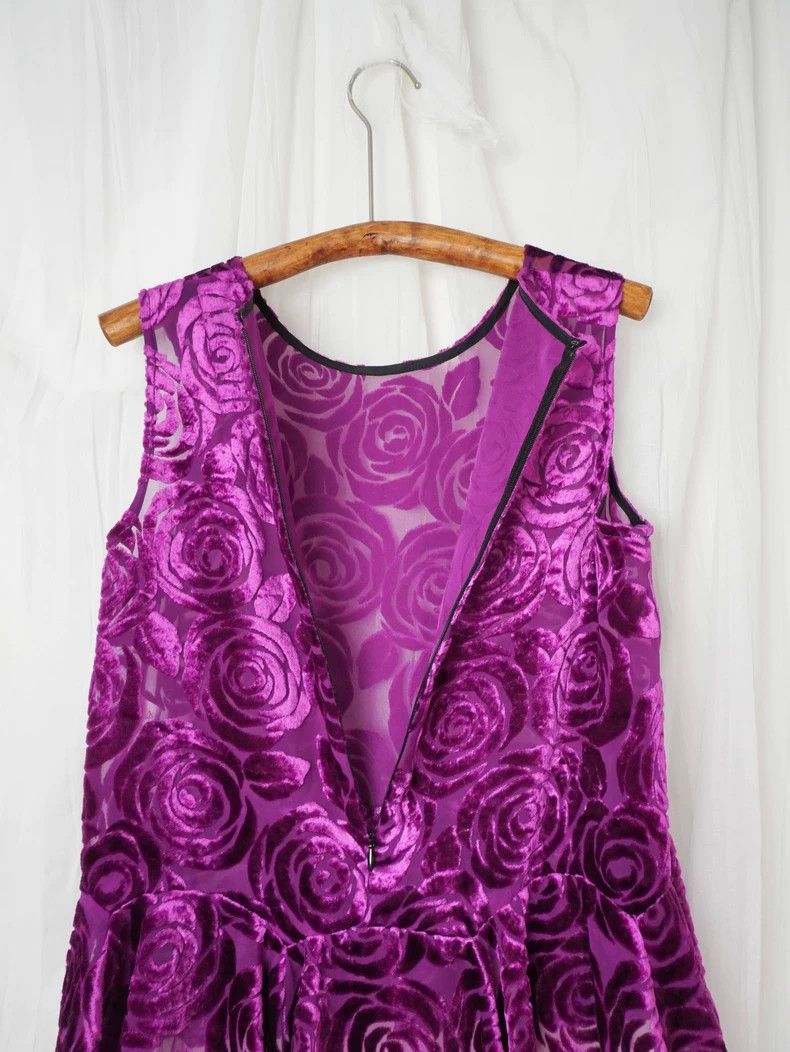 Comme des Garcons Comme Des Garcons Purple Rose Sleeveless Top Size S / US 4 / IT 40 - 6 Thumbnail
