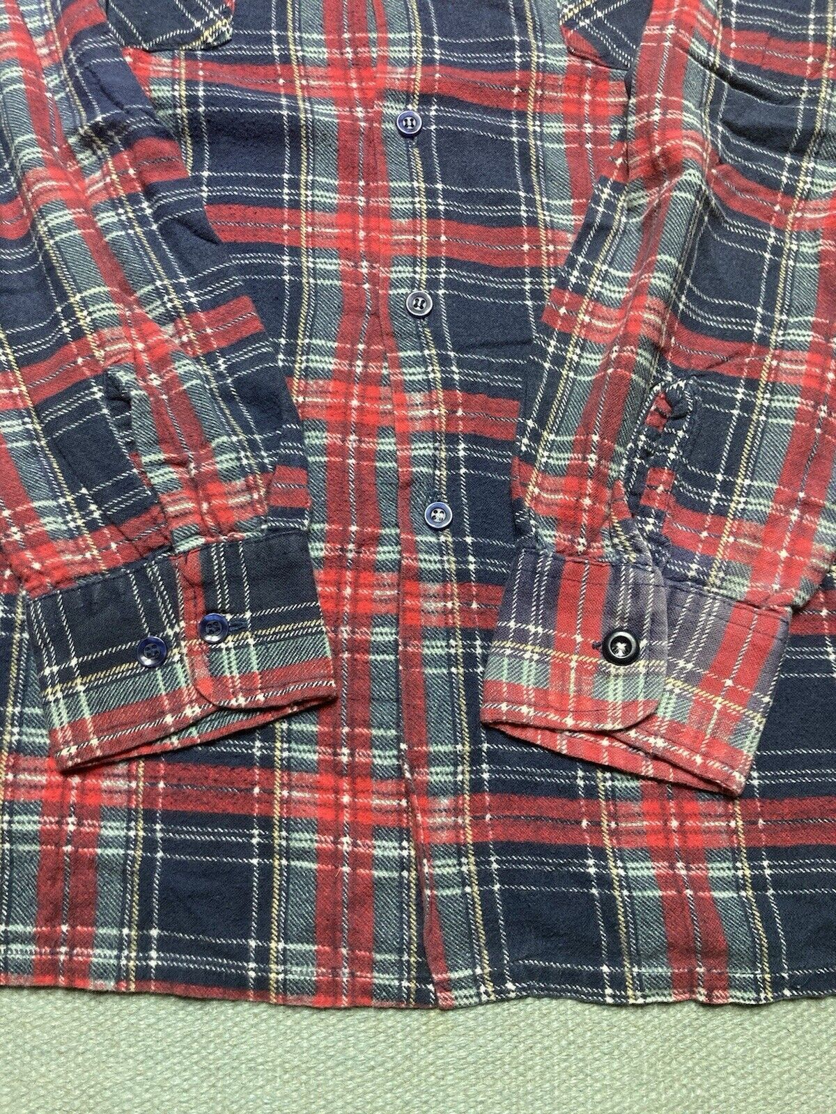 Vintage VTG 90s brushed cotton flannel shirt plaid check medium Size US M / EU 48-50 / 2 - 2 Thumbnail