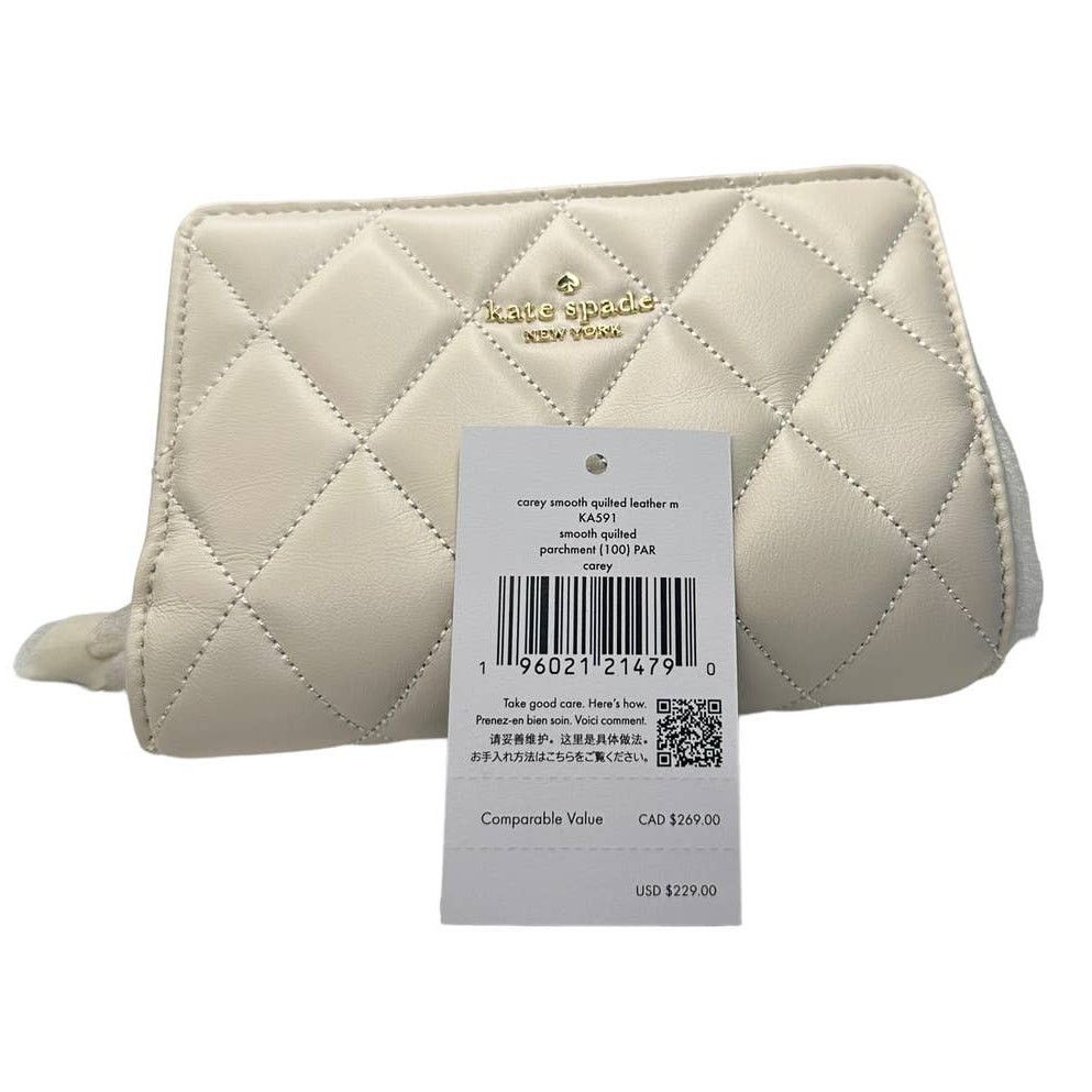 Kate Spade Kate Spade Carey Smooth Quilted Medium Compact Wallet Size ONE SIZE - 8 Thumbnail
